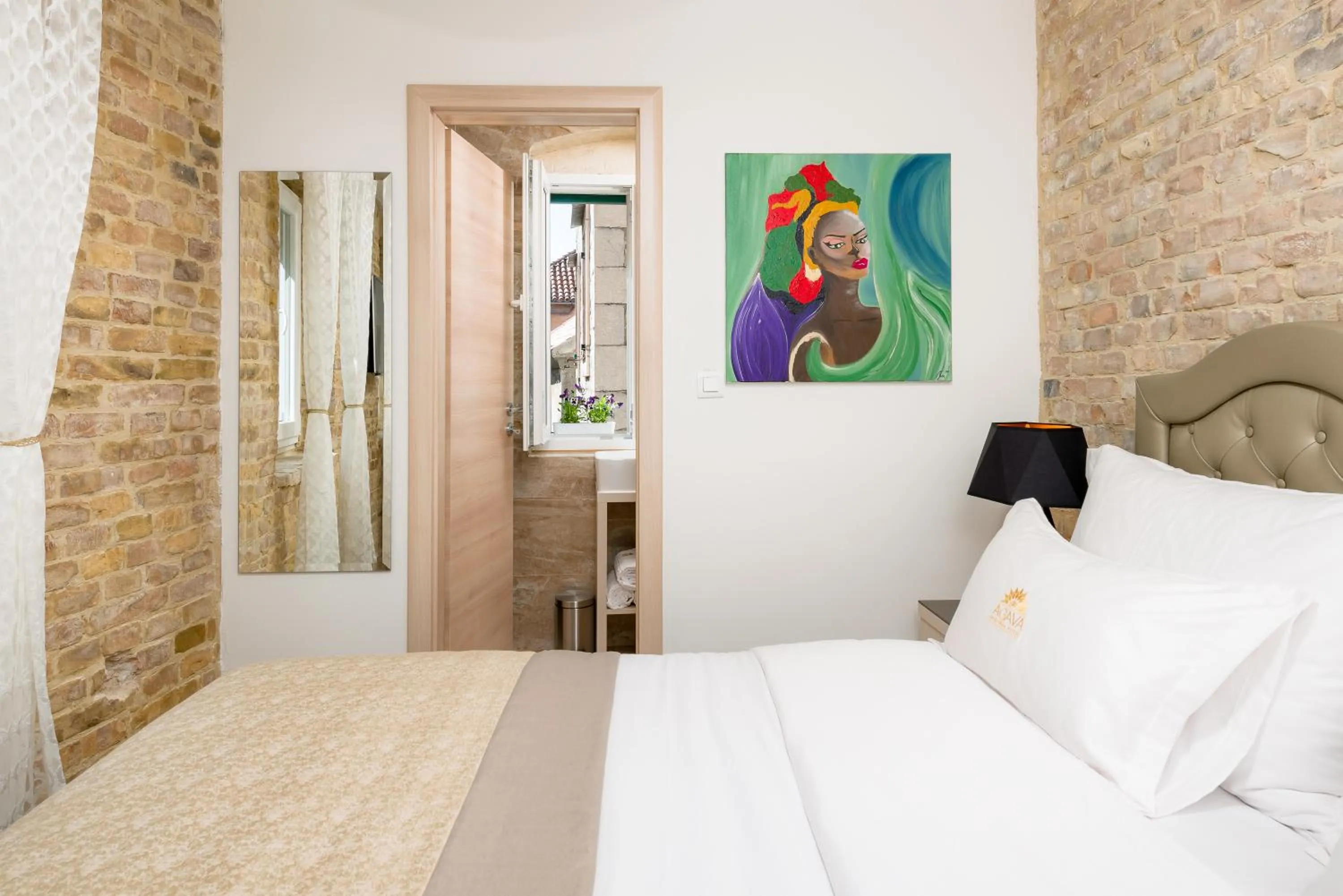 Bed in Agava Lux Rooms&Pool