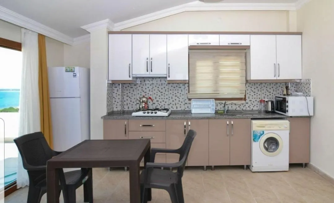 Kitchen or kitchenette in Erpey Ferah Apart Otel