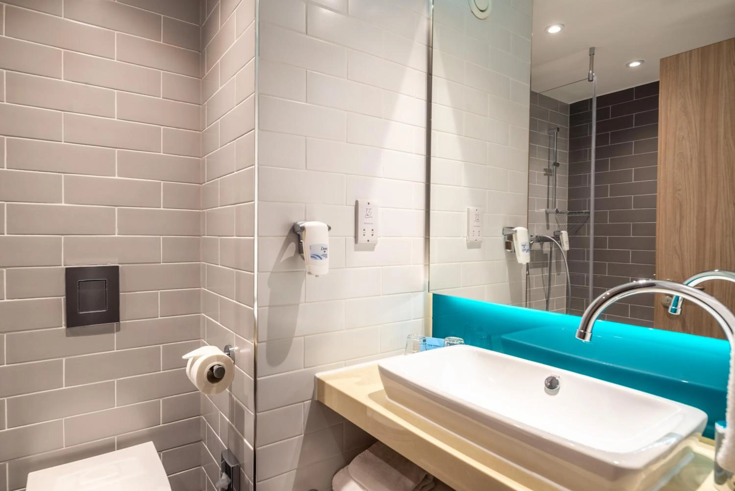 Shower in Holiday Inn Express - London Heathrow T4 by IHG