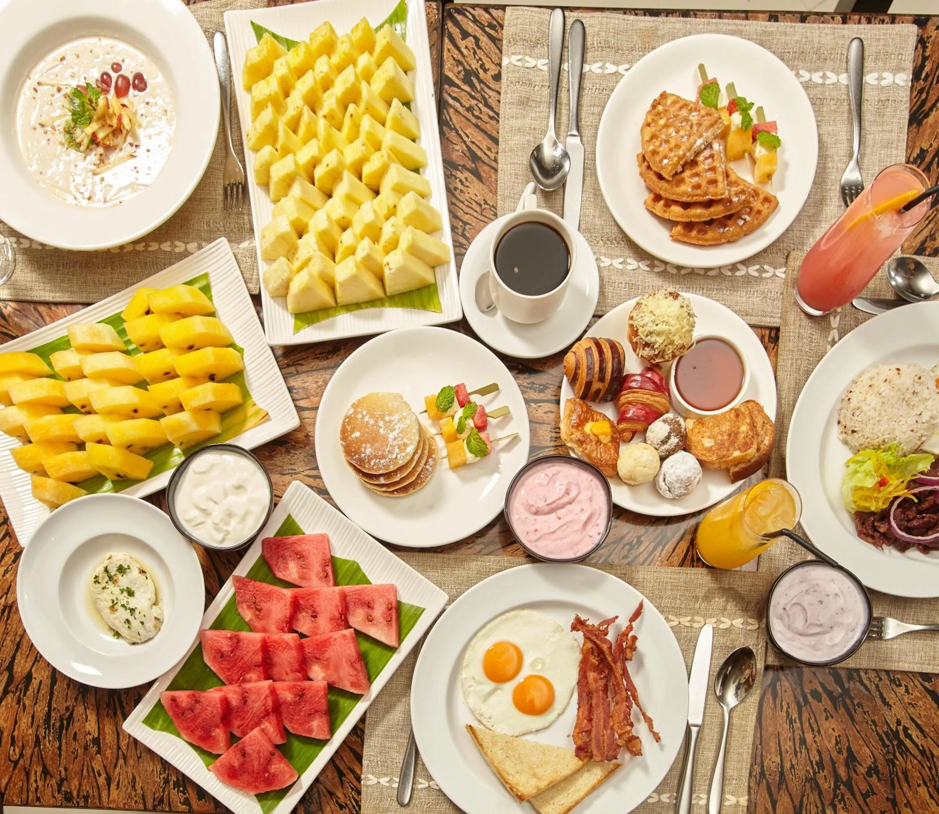 Buffet breakfast in Quest Hotel & Conference Center Cebu
