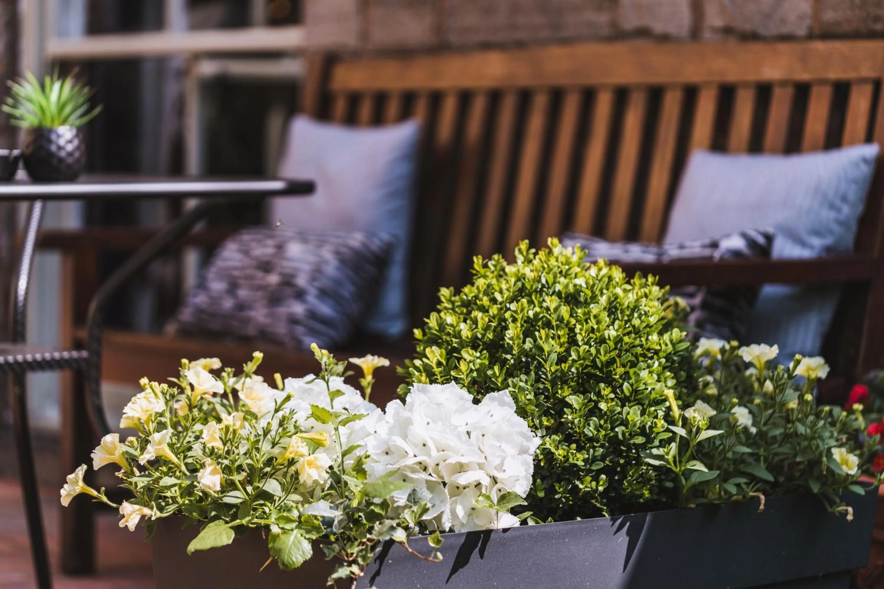 Patio in Alston House Hotel