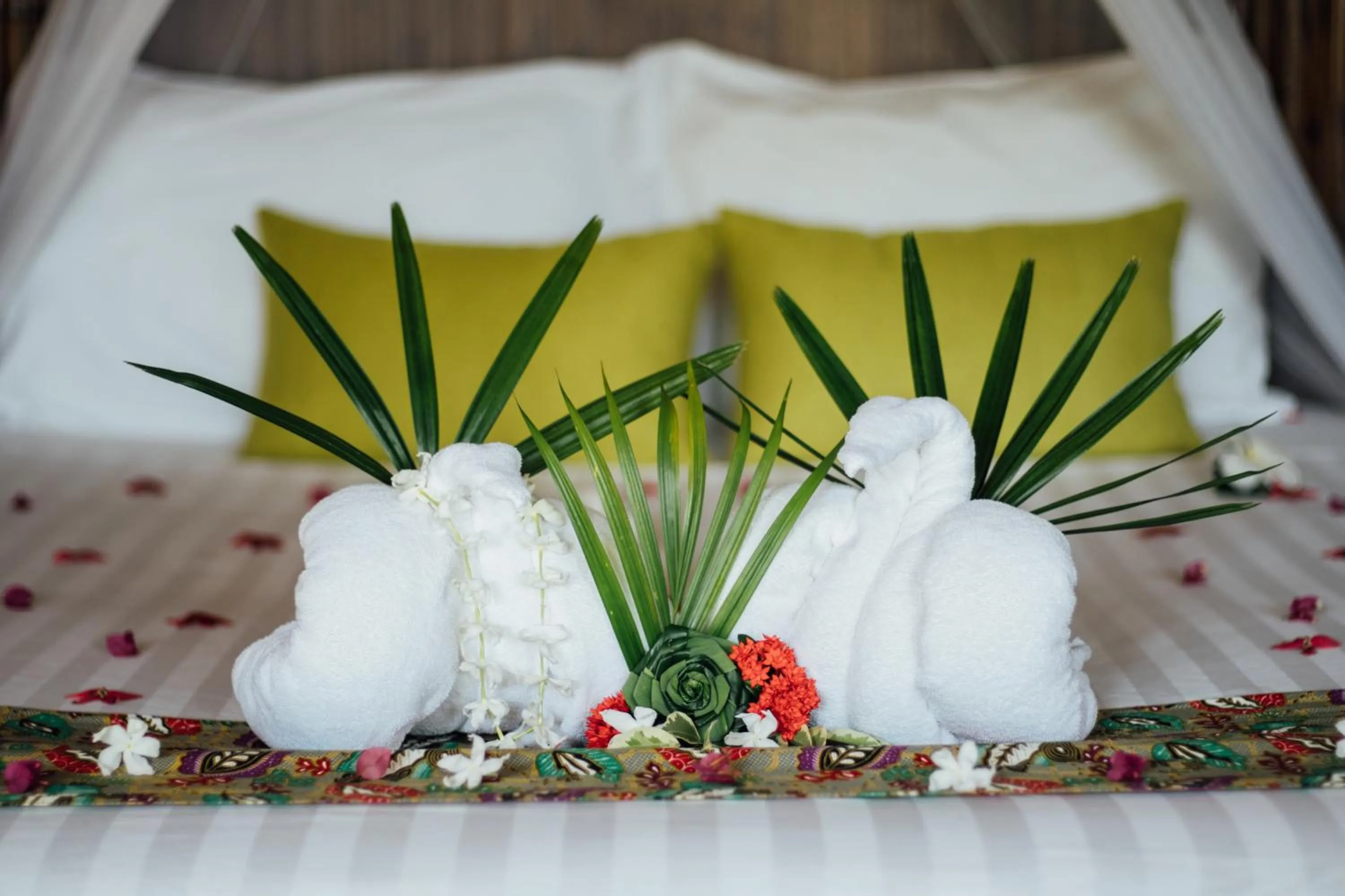 Bed in Railay Garden View Resort