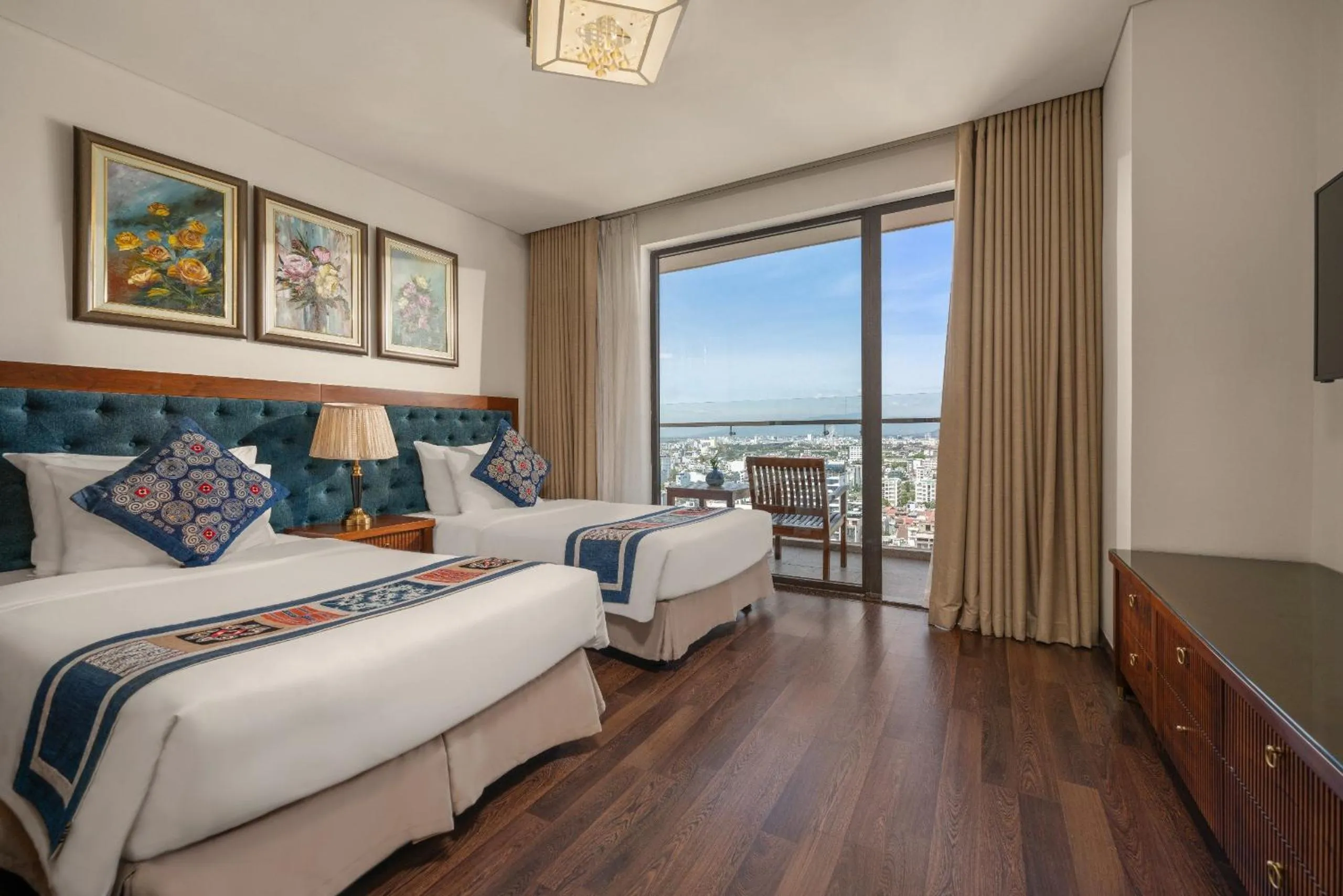 View (from property/room), Bed in Balcona Hotel Da Nang