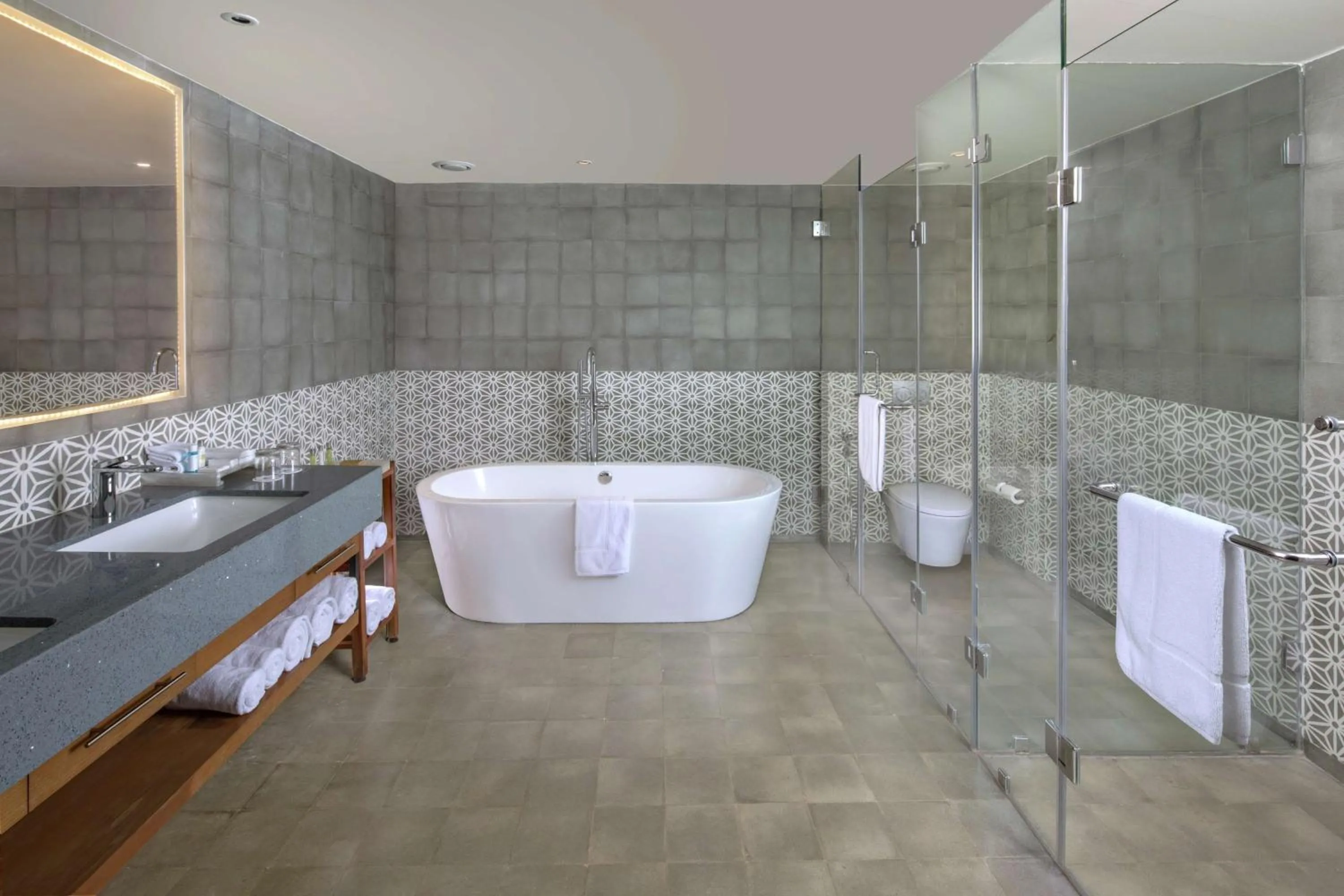 Bathroom in DoubleTree by Hilton Goa - Panaji