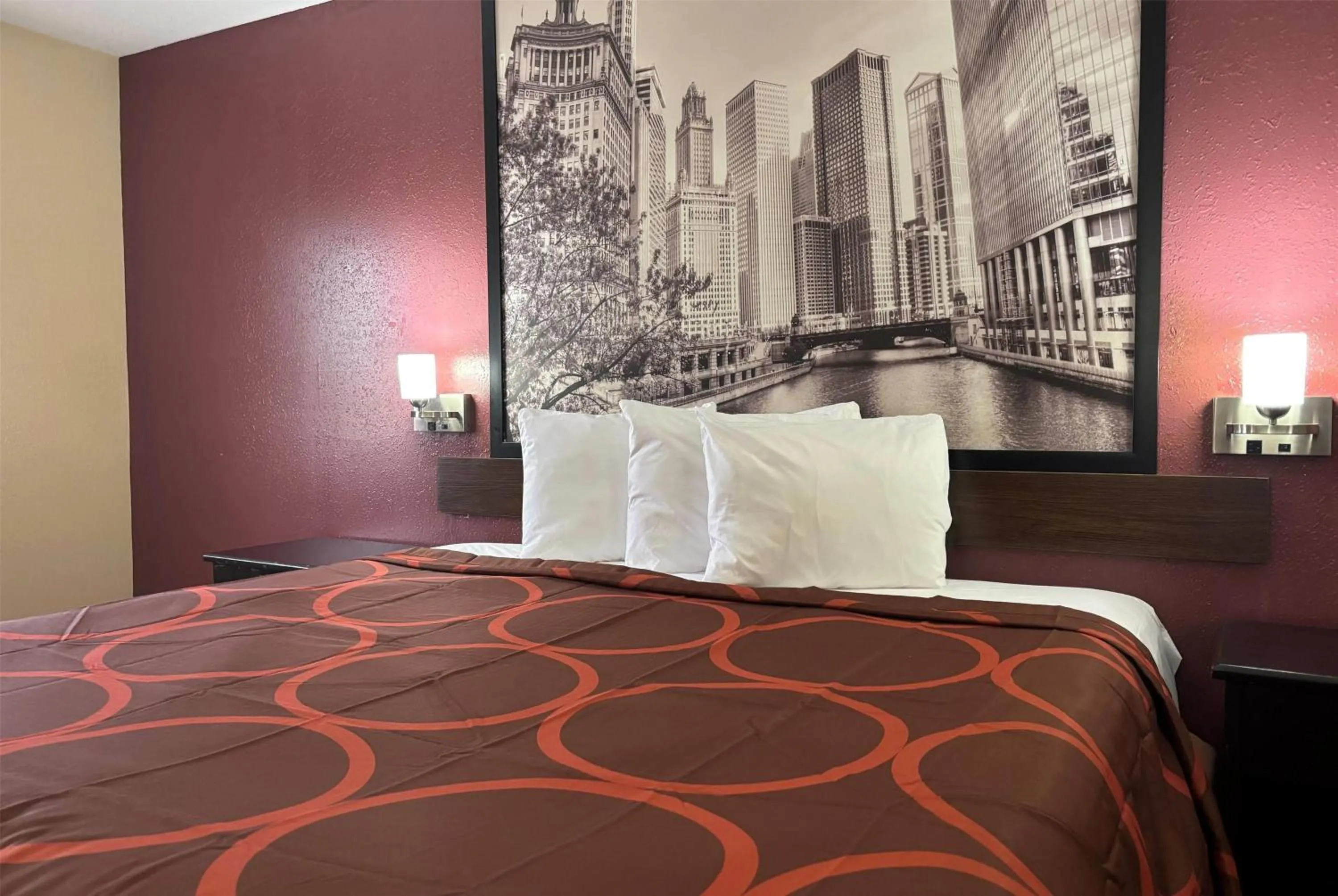 Photo of the whole room, Bed in Super 8 by Wyndham Paris IL