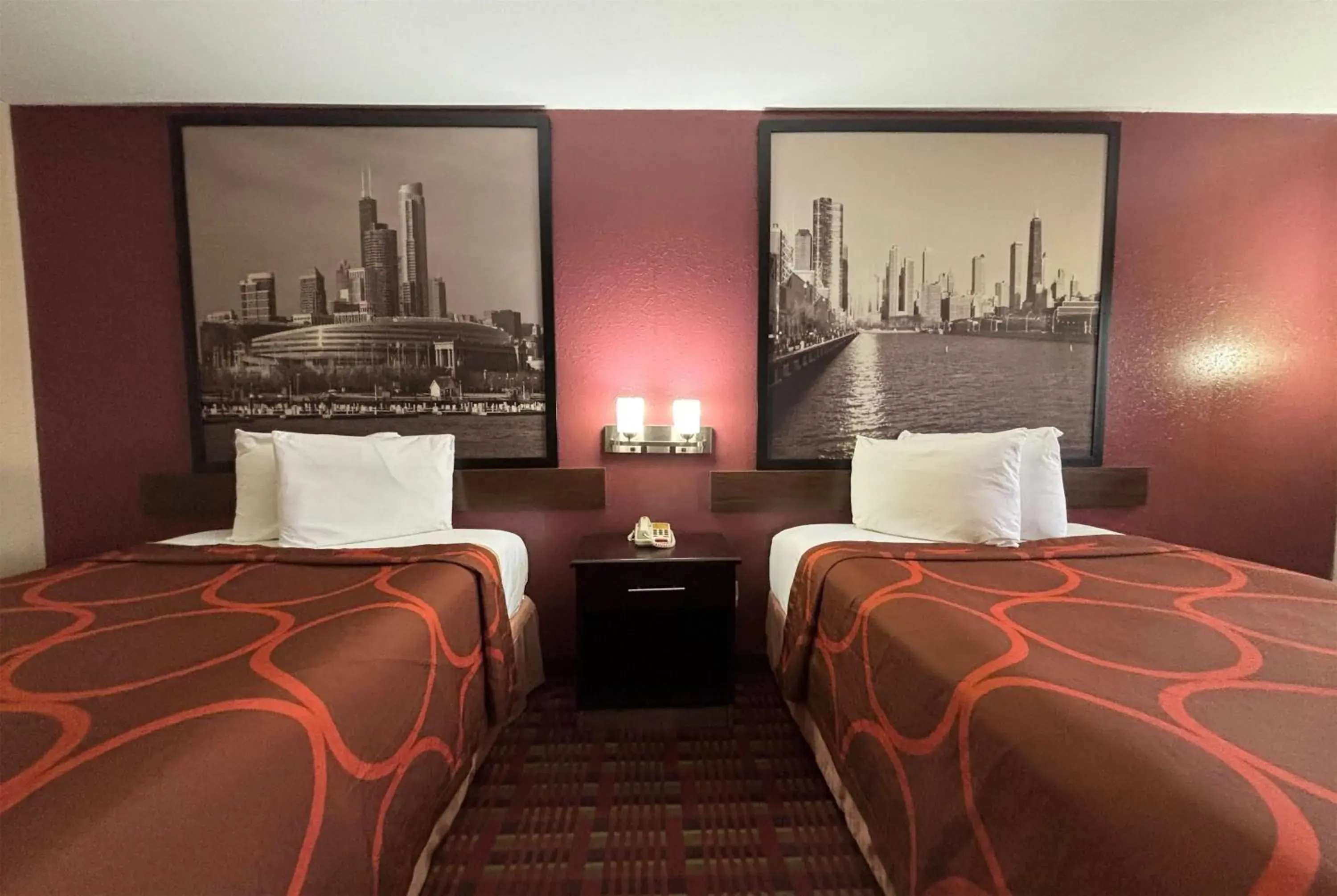 Deluxe Double Room with Two Double Beds - Non-Smoking in Super 8 by Wyndham Paris IL Deluxe Double Room with Two Double Beds - Non-Smoking in Super 8 by Wyndham Paris IL