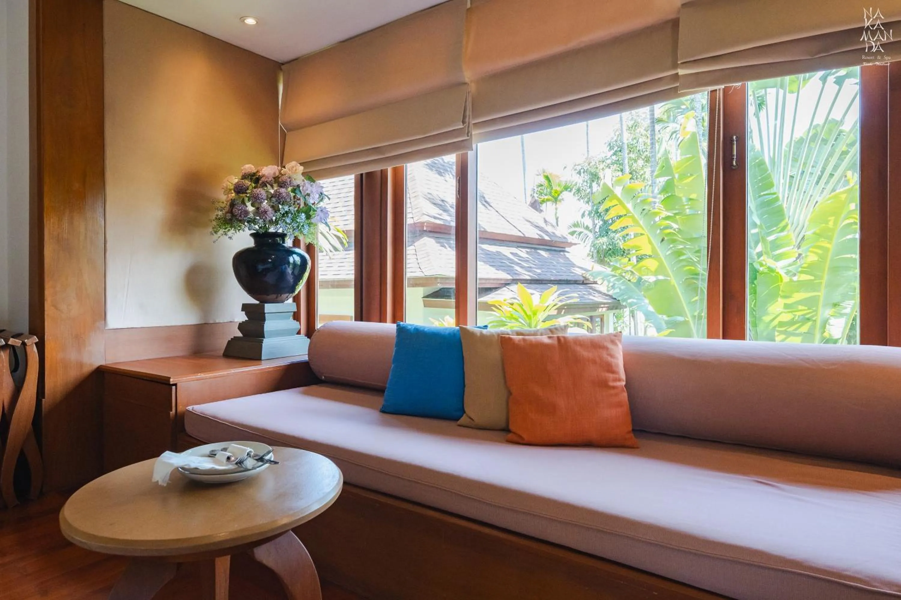 Seating area, Bed in Nakamanda Resort and Spa