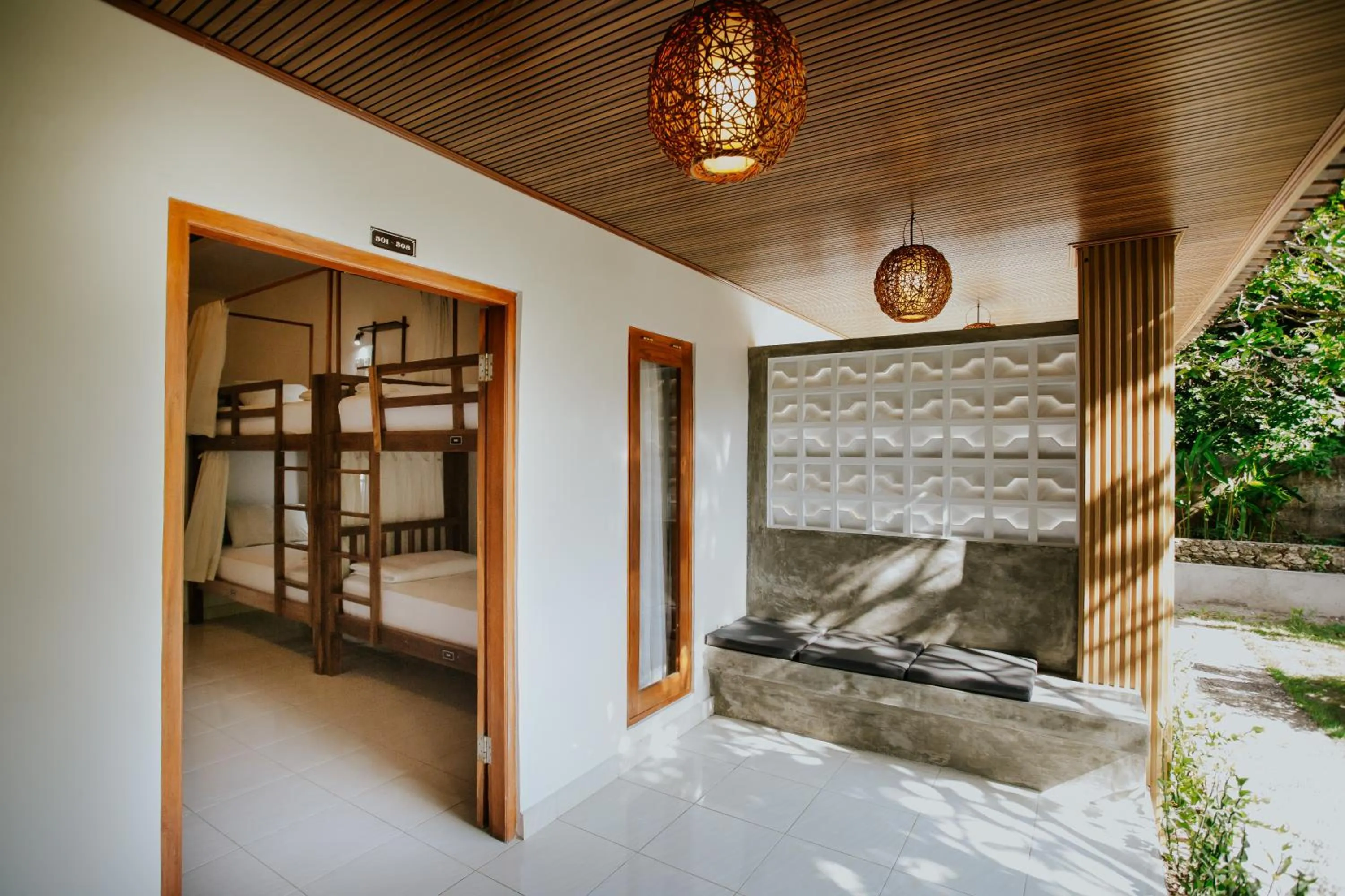 Balcony/Terrace, Bed in Nuansa Penida Hostel