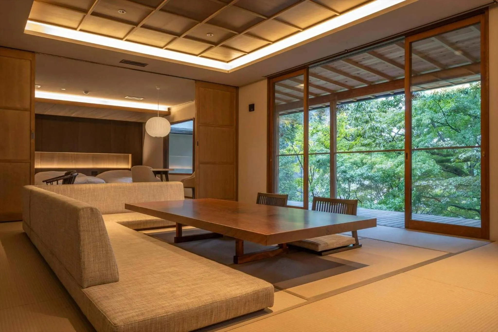 Living room in Jinya Ryokan