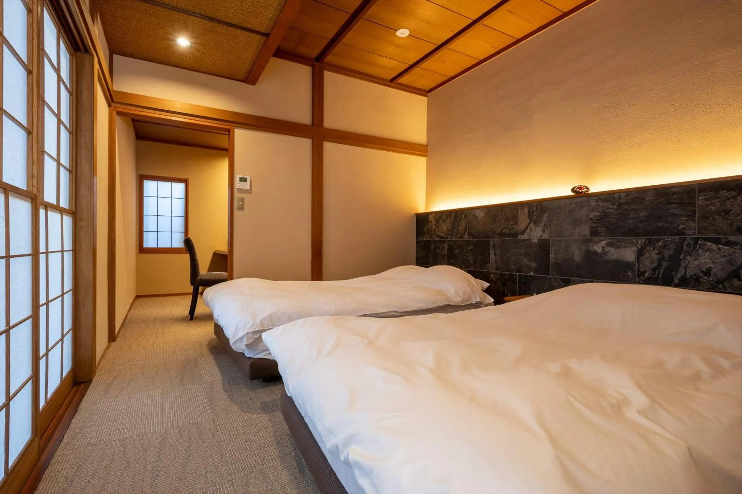 Bed in Jinya Ryokan