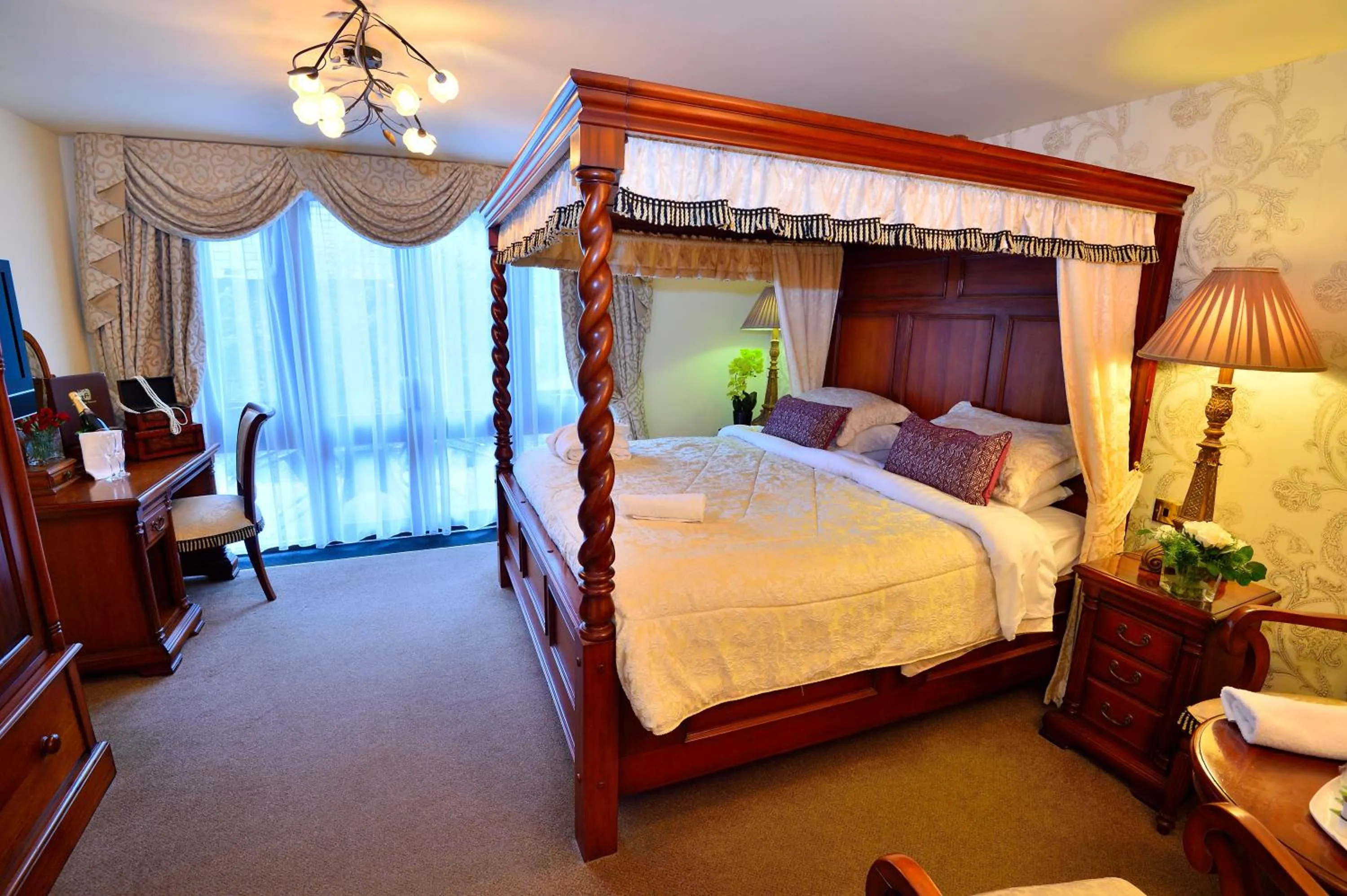 Bed in Angmering Manor Hotel