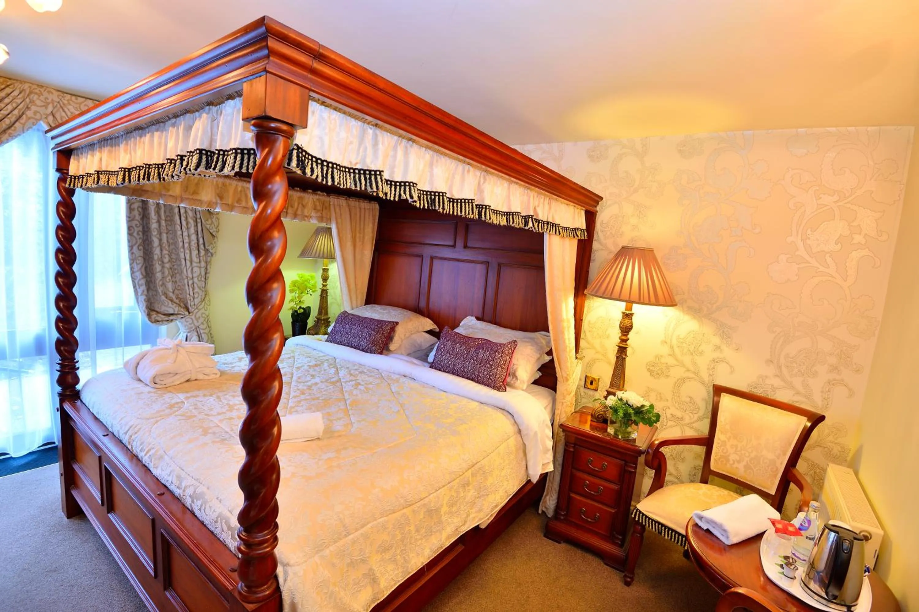 Bed in Angmering Manor Hotel