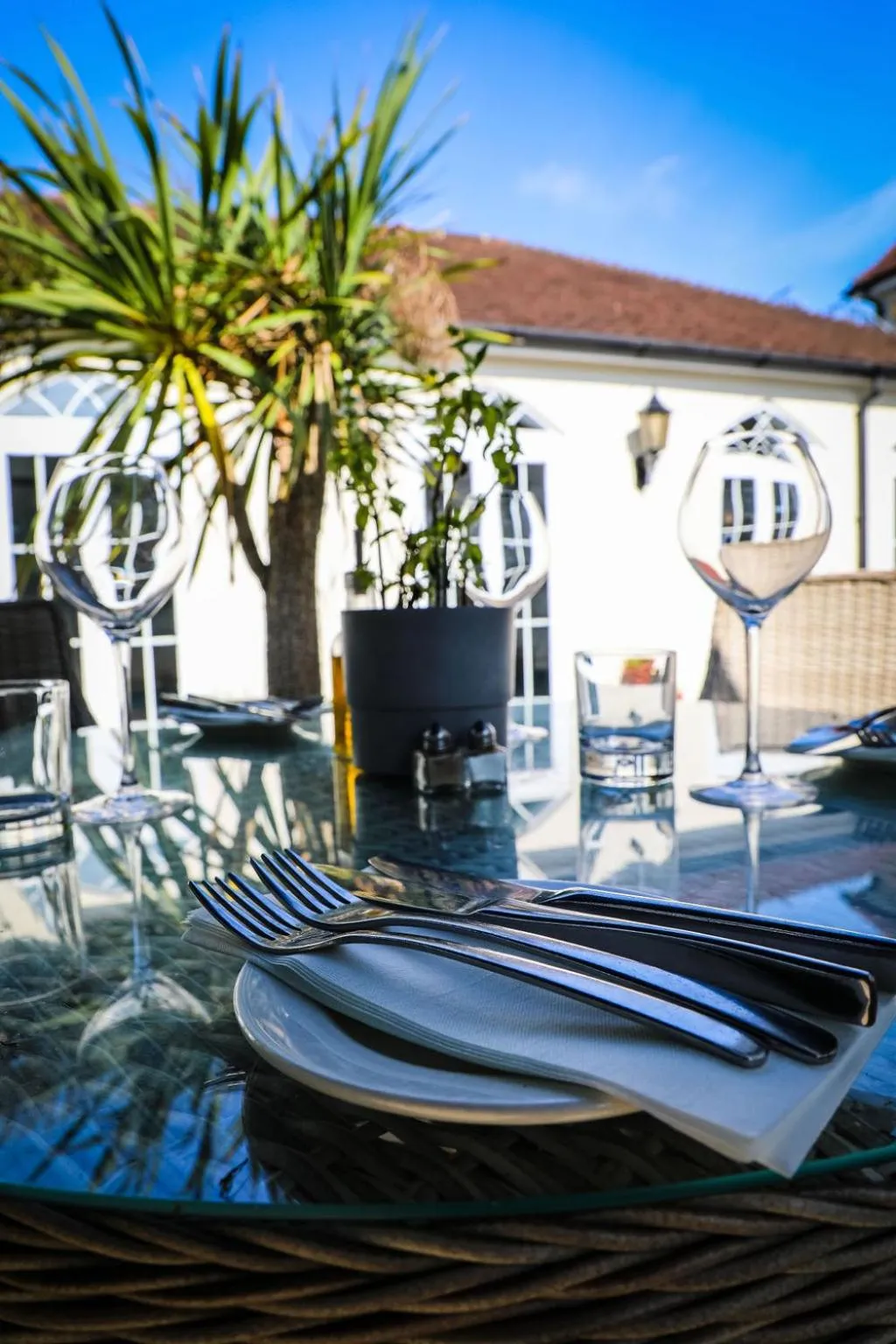 Patio in Angmering Manor Hotel