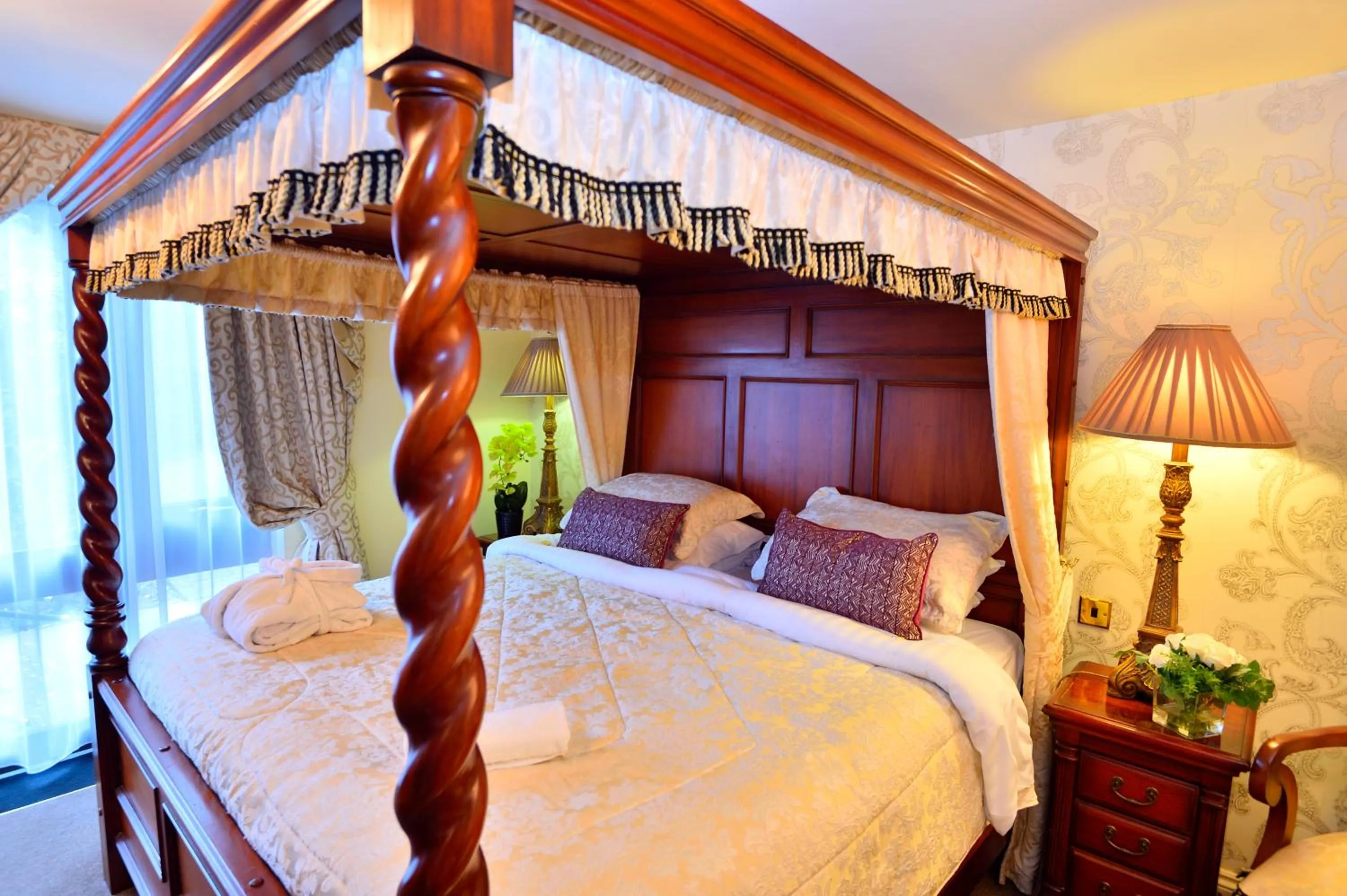 Bed in Angmering Manor Hotel