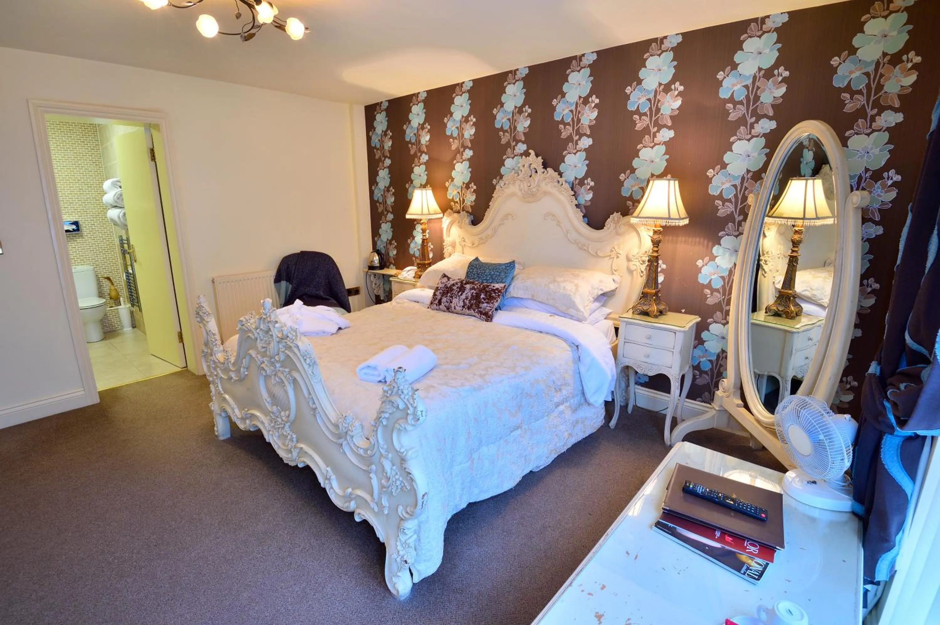 Bed in Angmering Manor Hotel