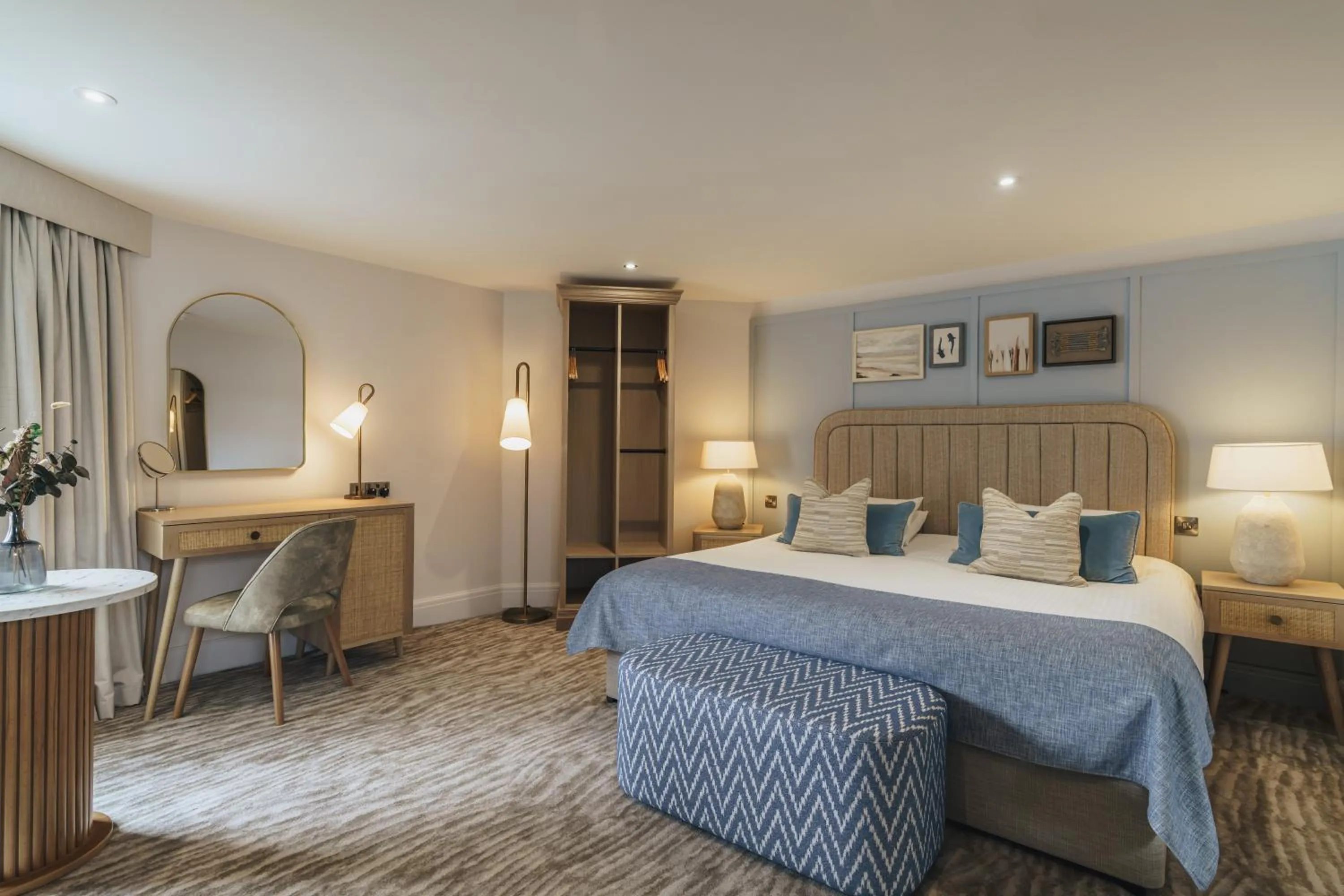 Bed in The Old Quay House Hotel