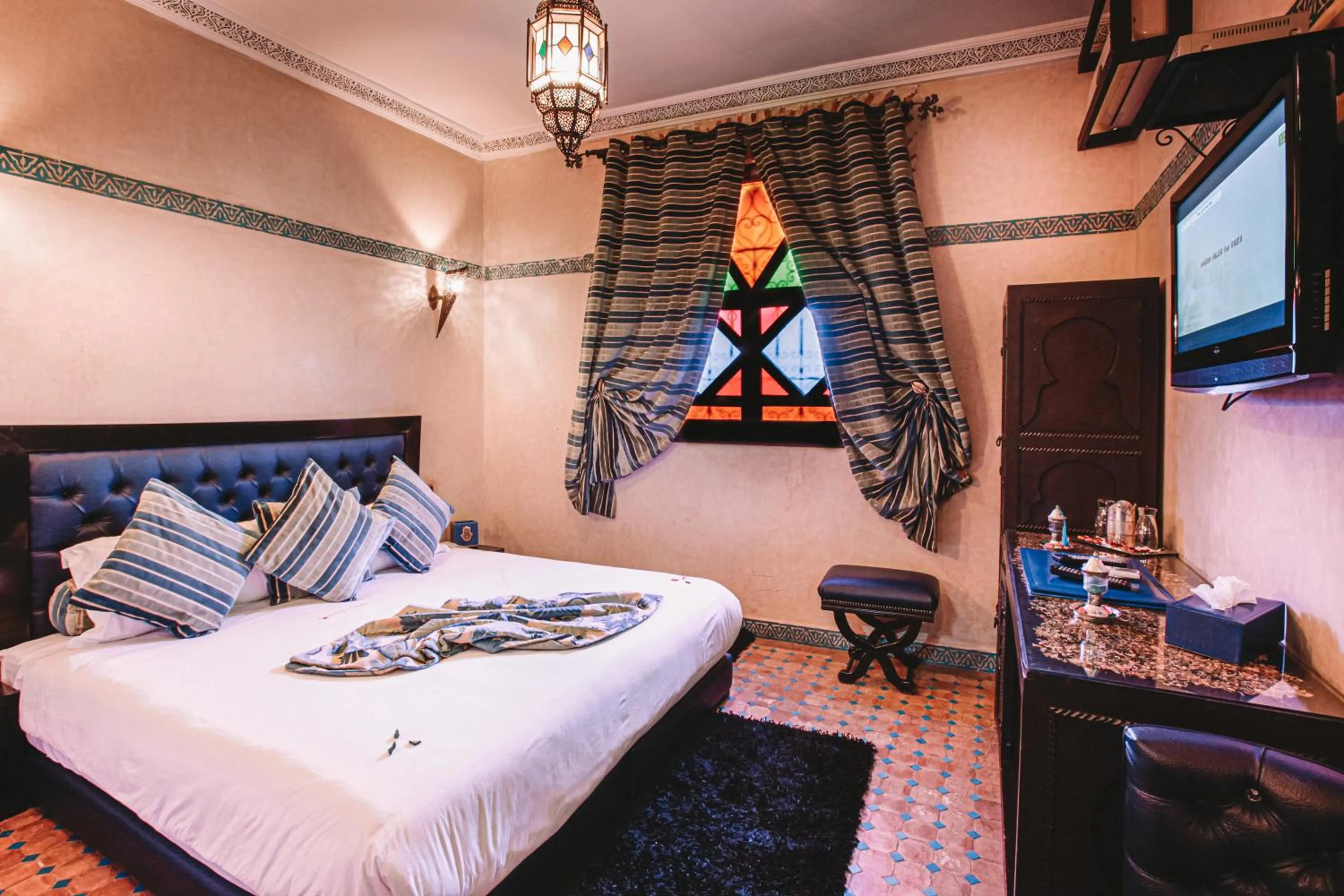 Bed in Riad Mabrouk