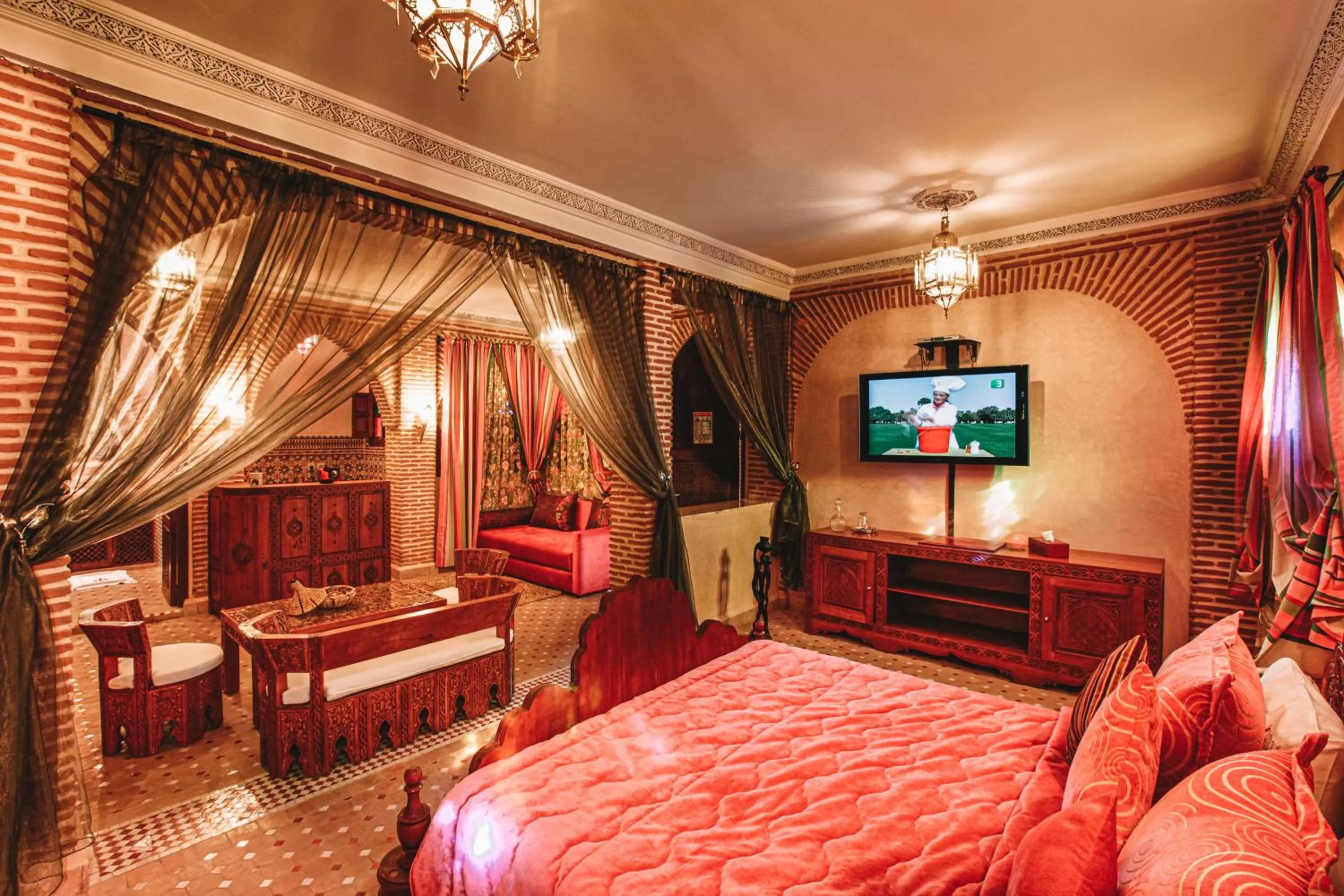 Bed in Riad Mabrouk