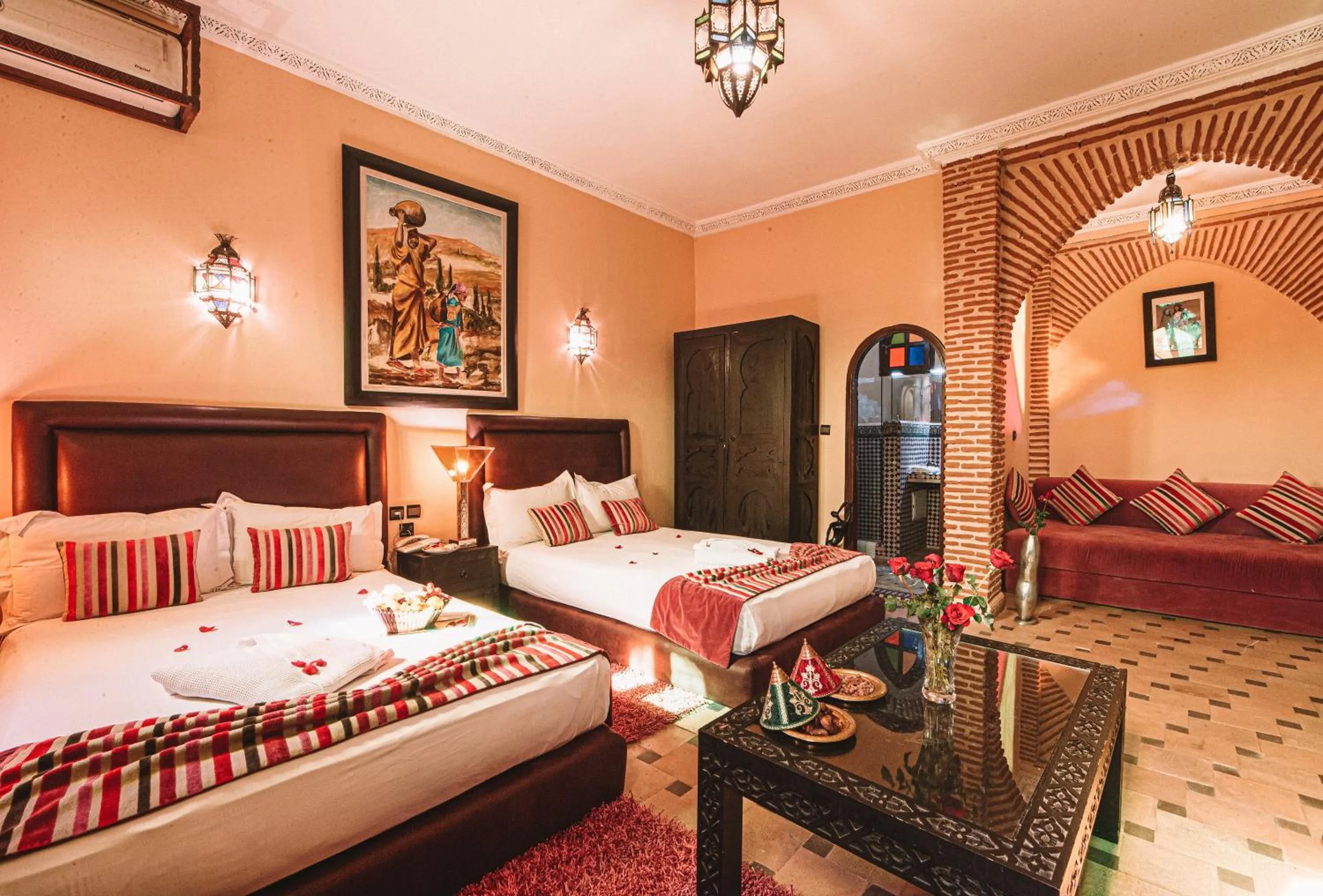 Bed in Riad Mabrouk