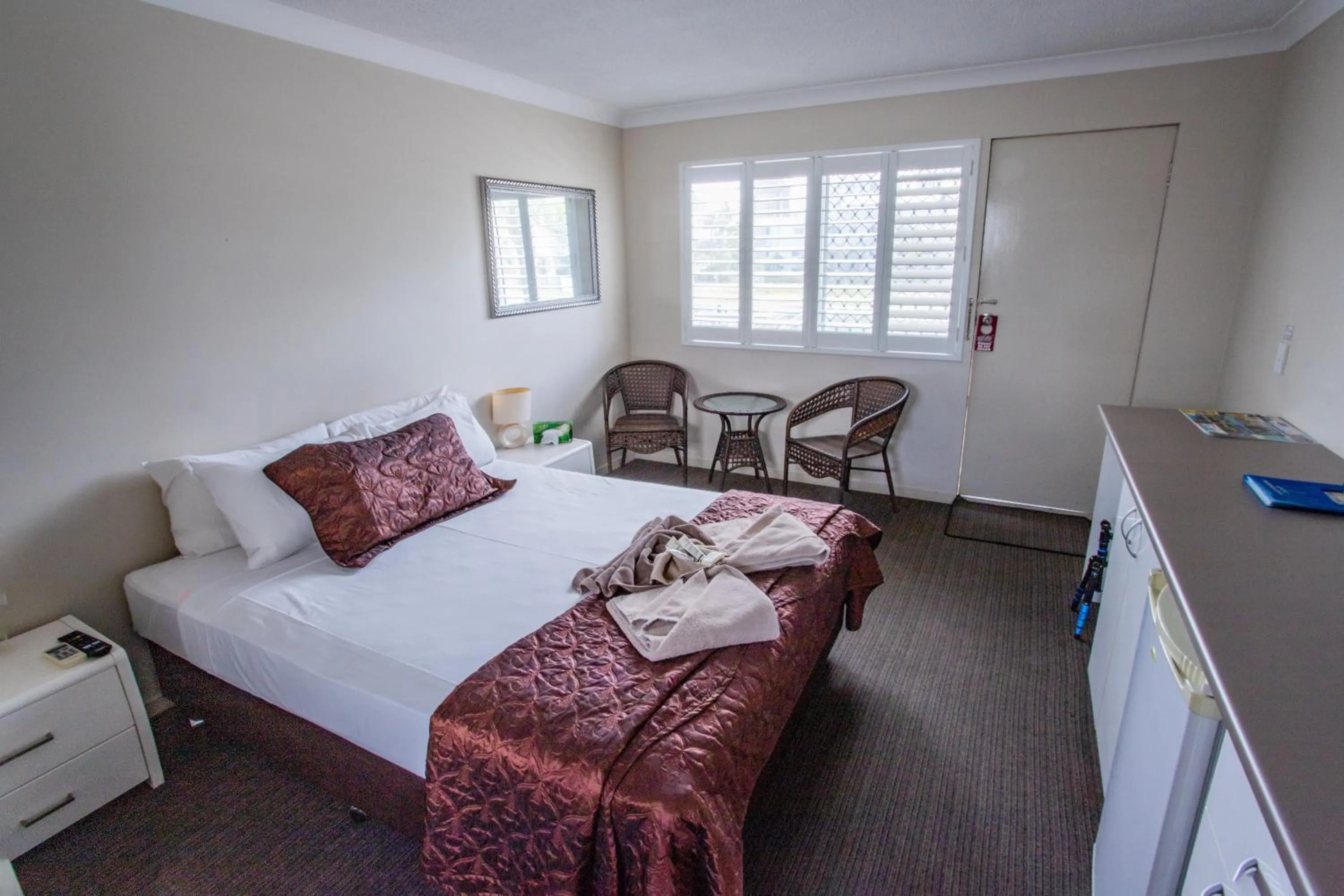 Bed in Tropicana Motel