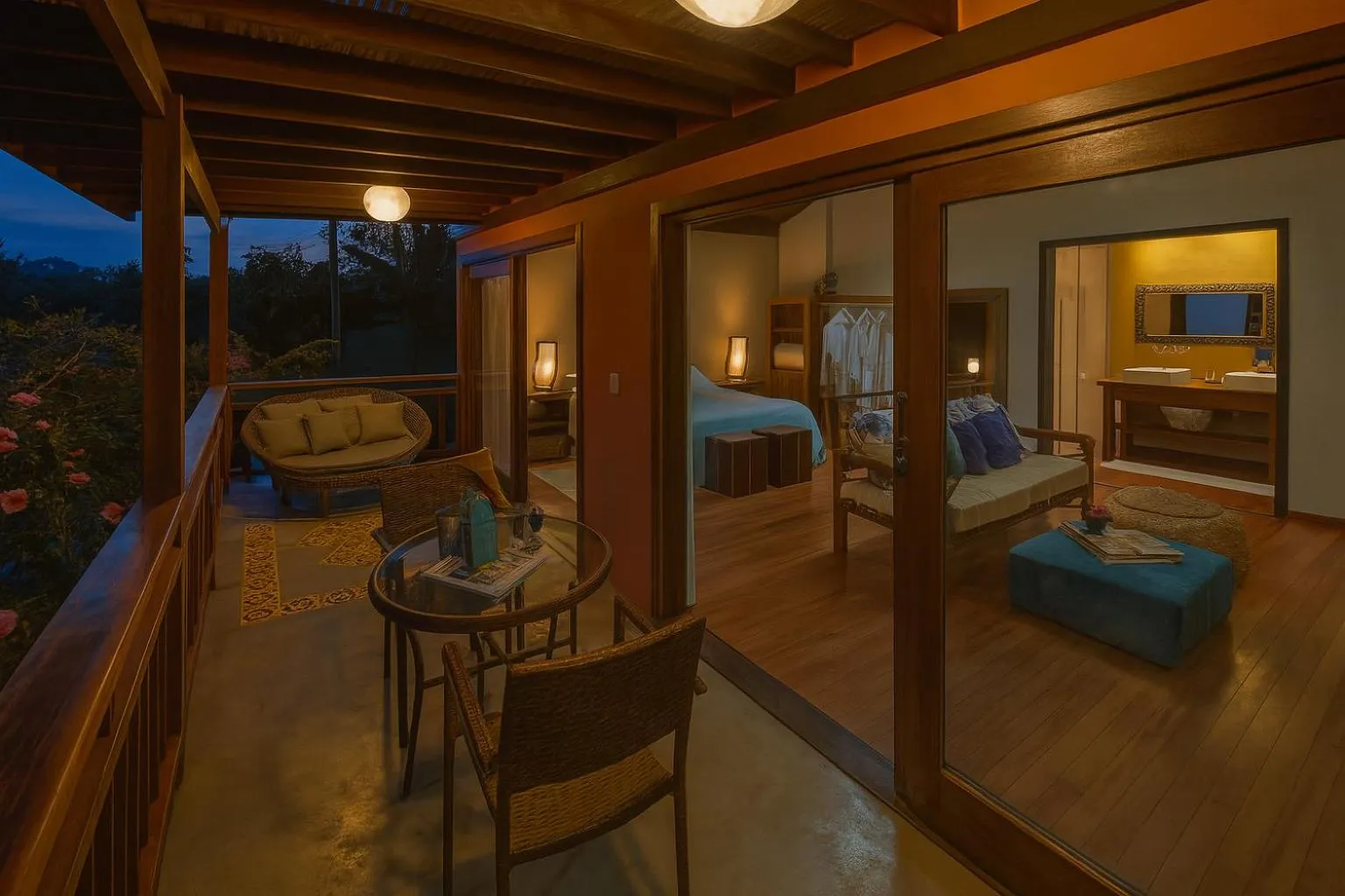 Bird's eye view, Bed in Pousada Maya