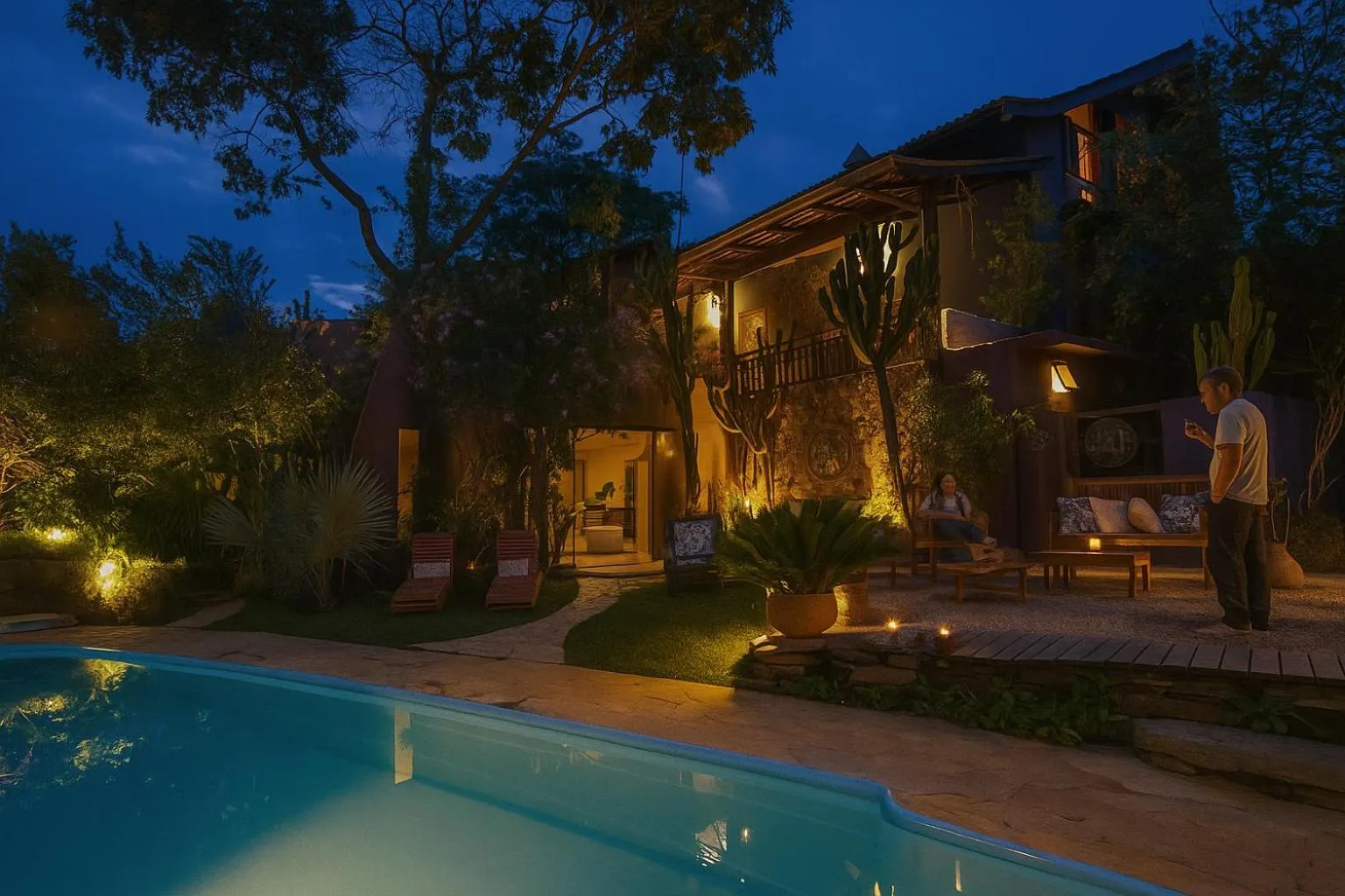 Swimming pool in Pousada Maya