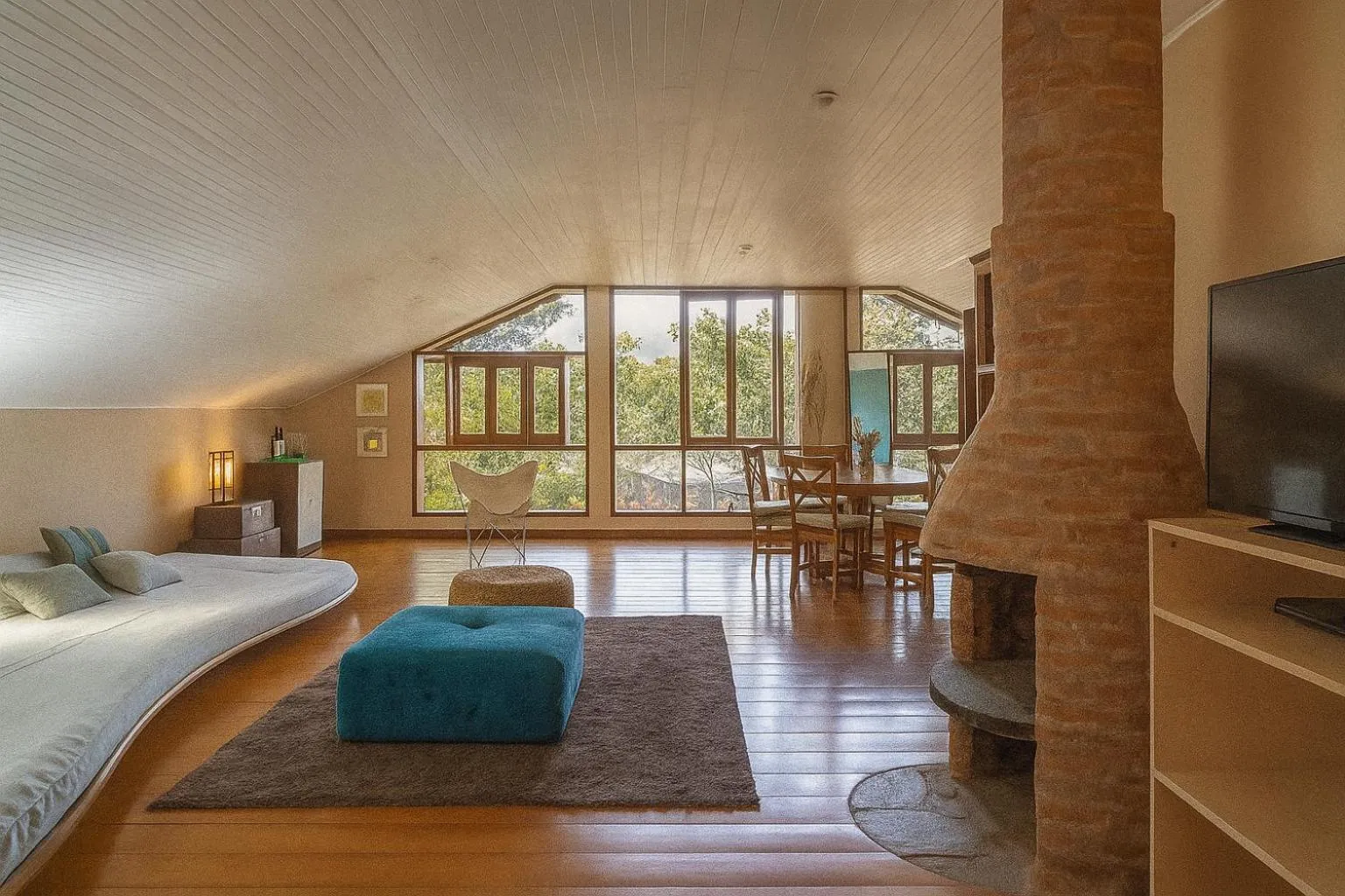 TV and multimedia, Bed in Pousada Maya