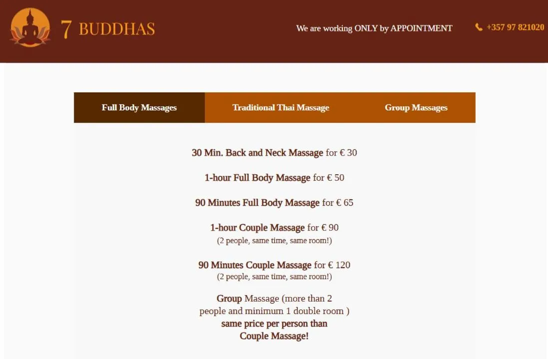 Massage in Apollonia Hotel Apartments