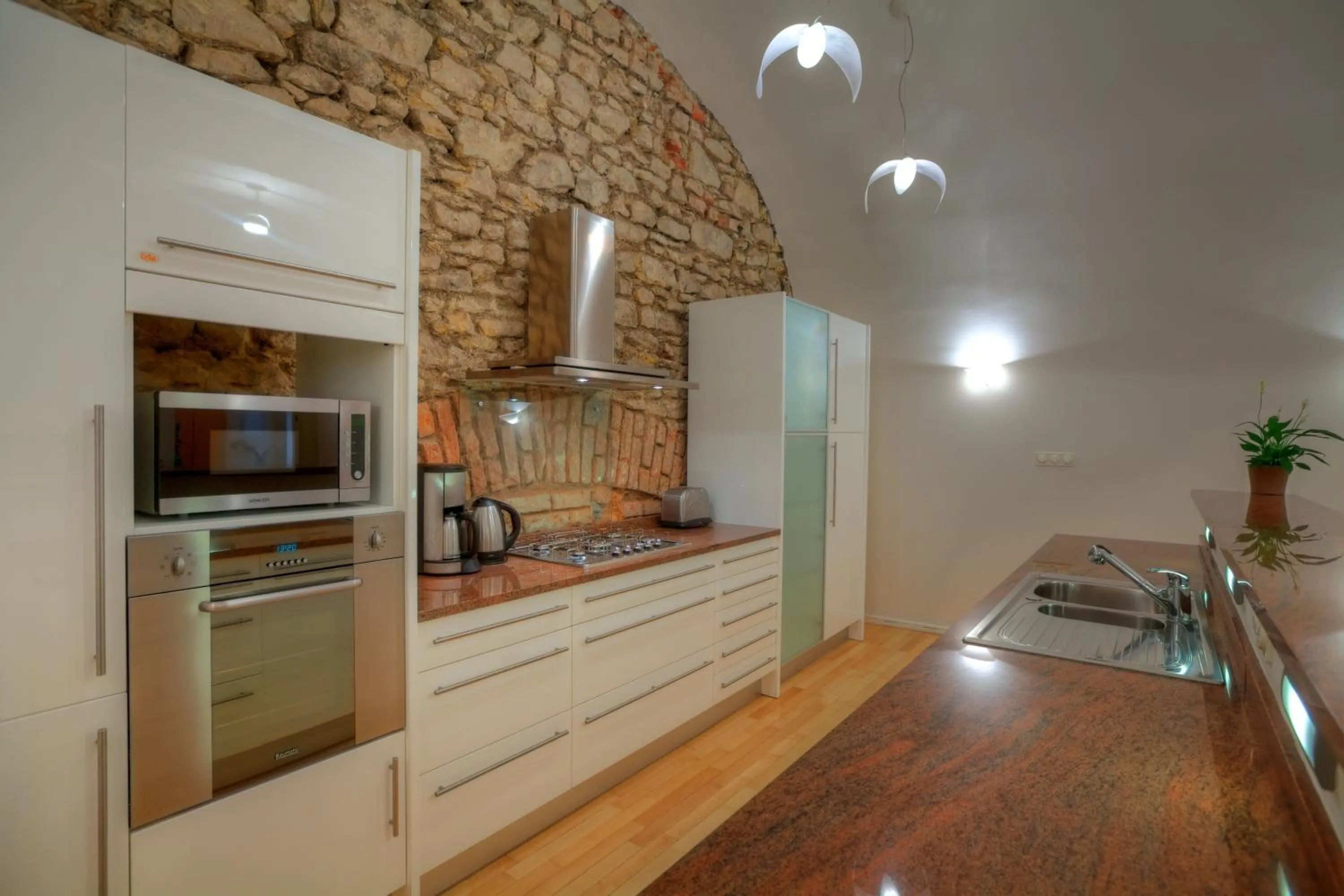 Kitchen or kitchenette in U Kapra Apartments