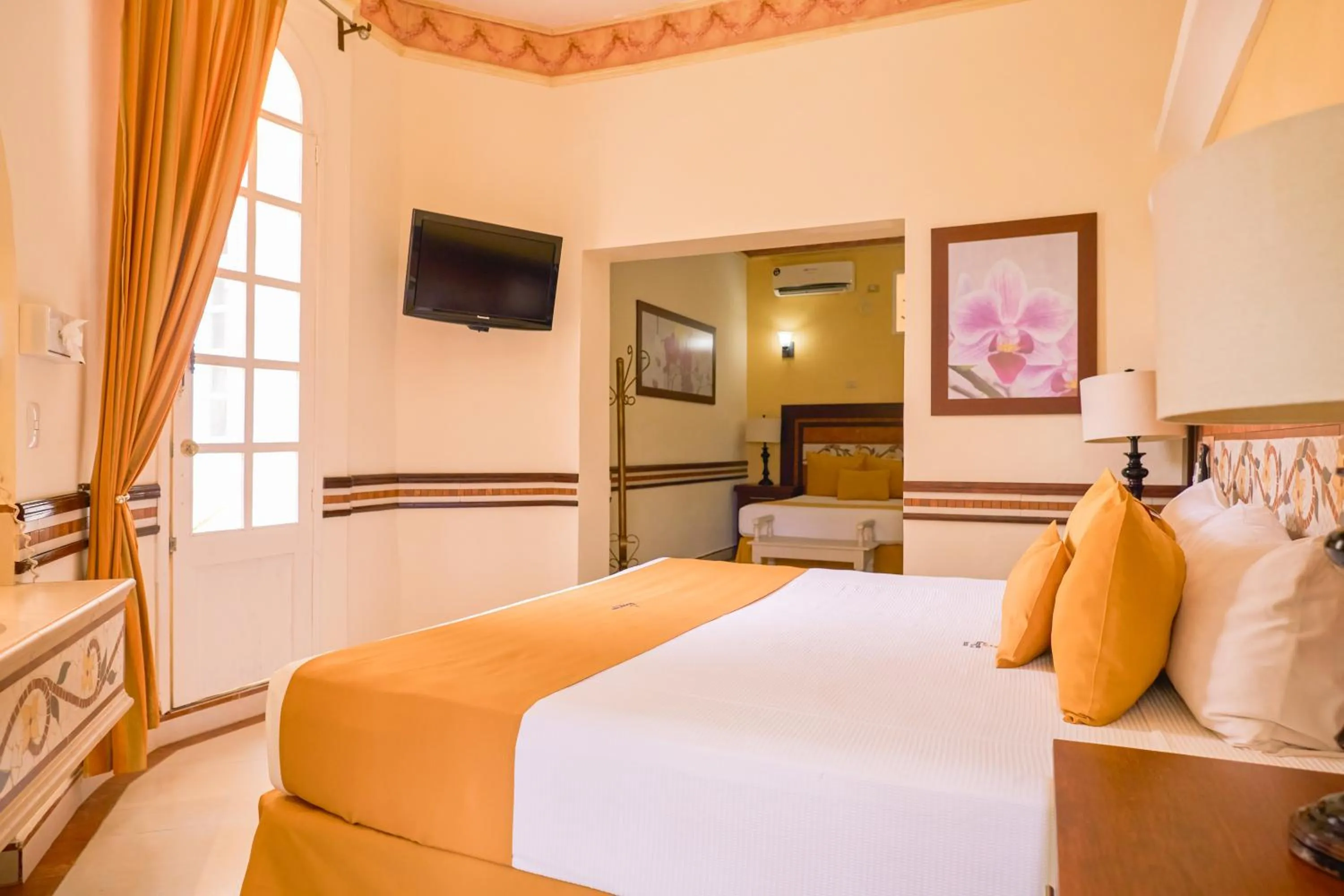 Bed in Centro Hotel Villa las Margaritas