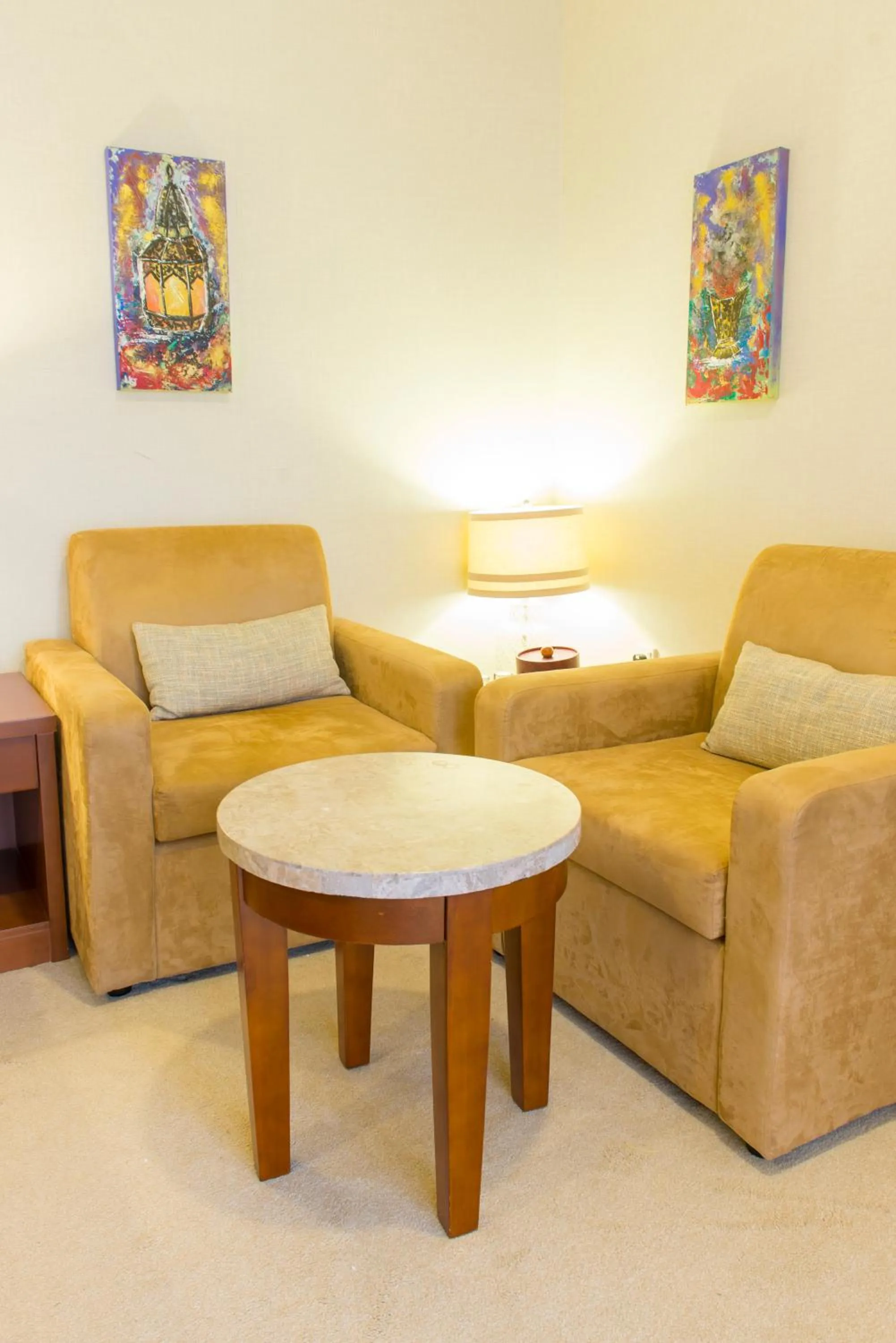 Seating area in Al Qurum Resort