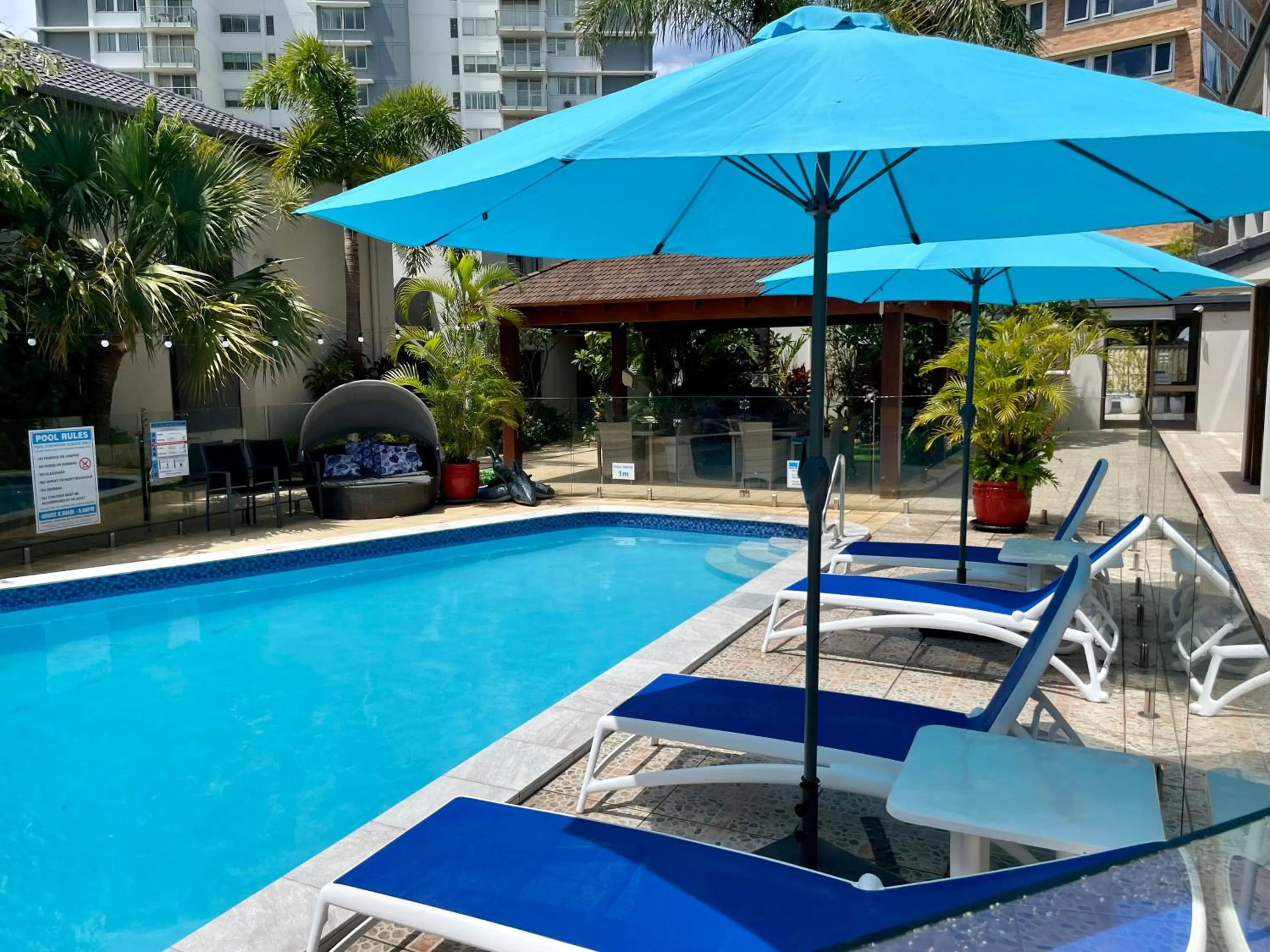 Pool view in Burleigh Palms Holiday Apartments
