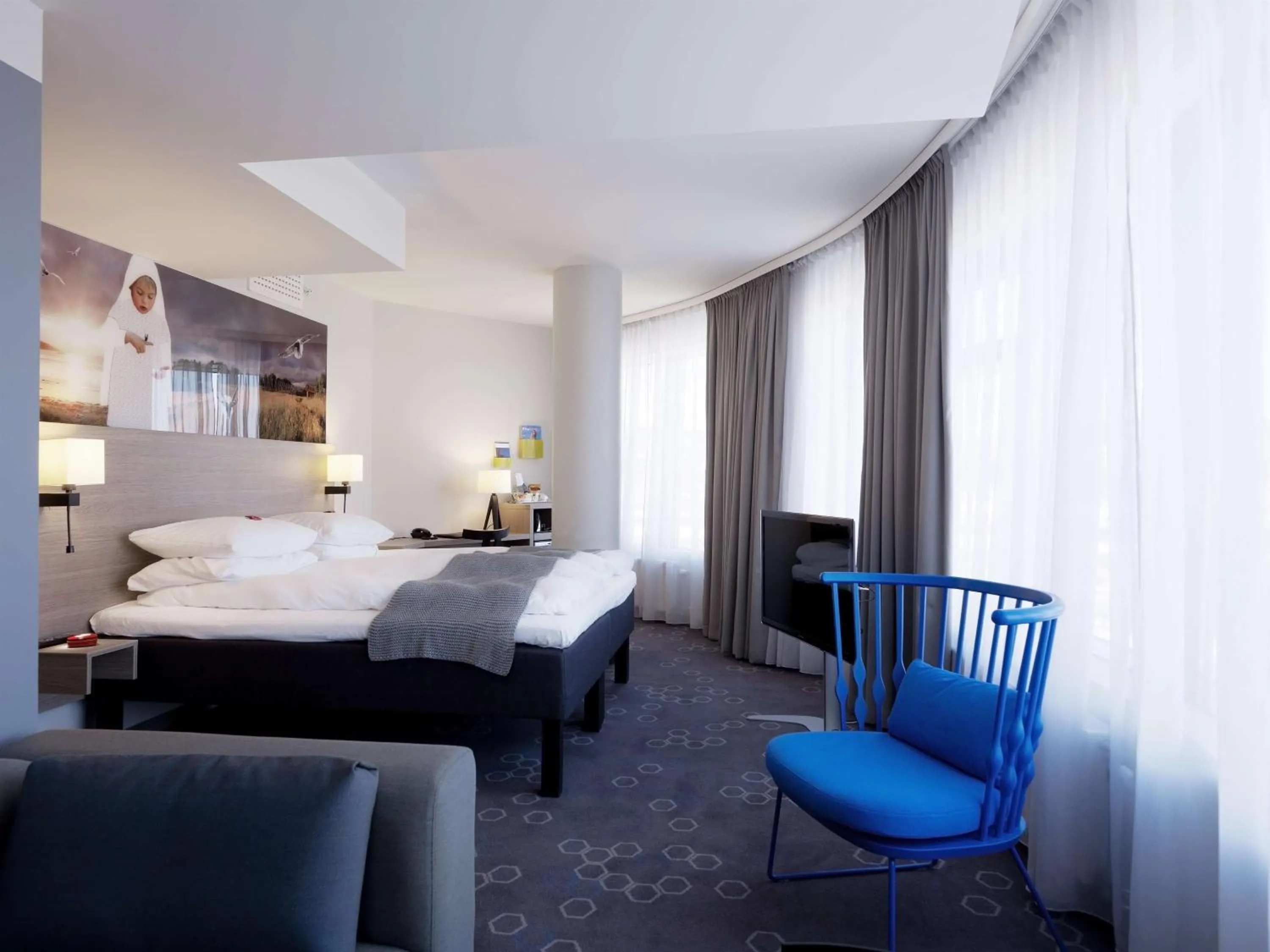 Bedroom, Bed in Scandic Narvik