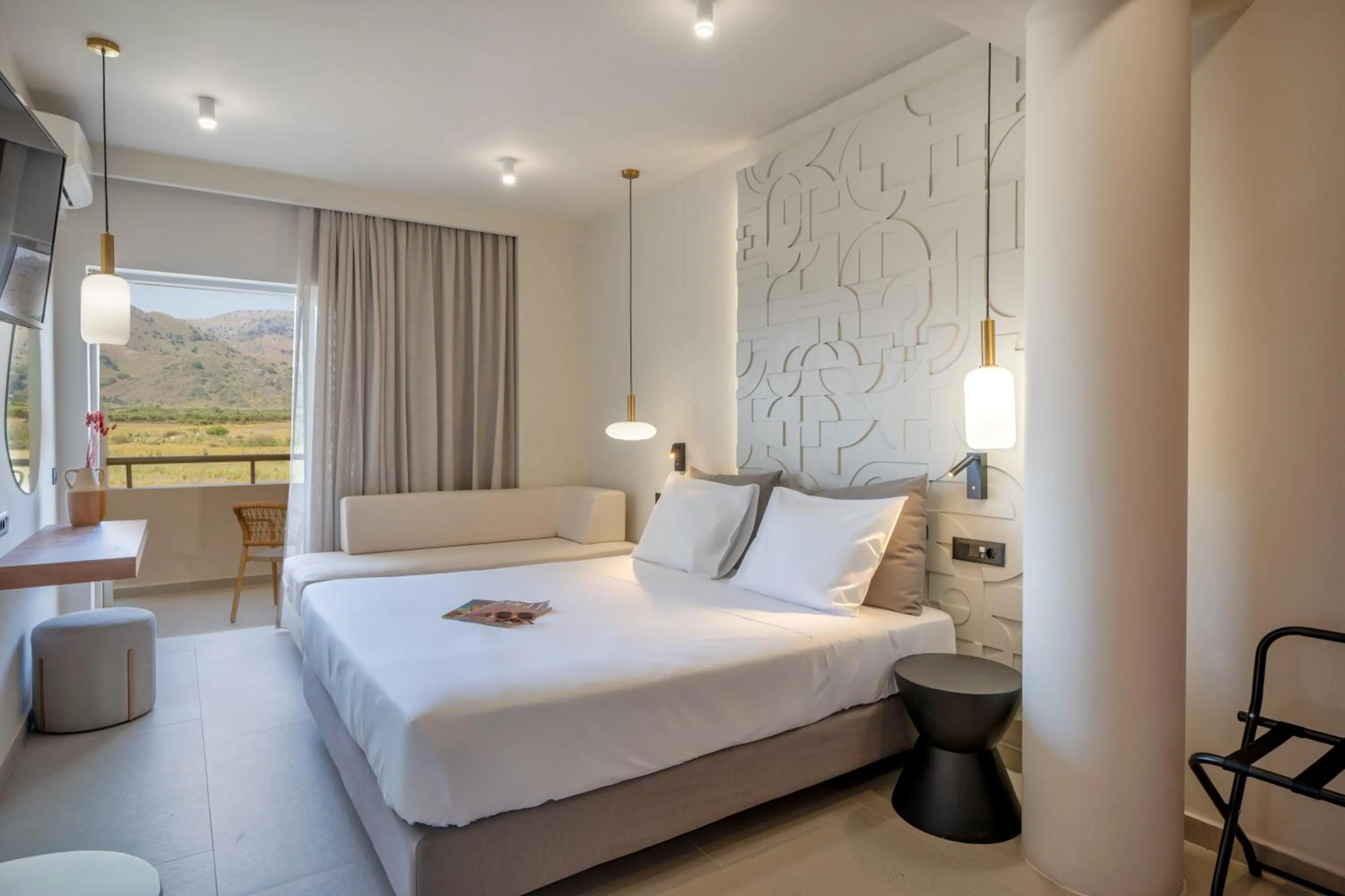 View (from property/room), Bed in Georgioupolis Resort & Aqua Park