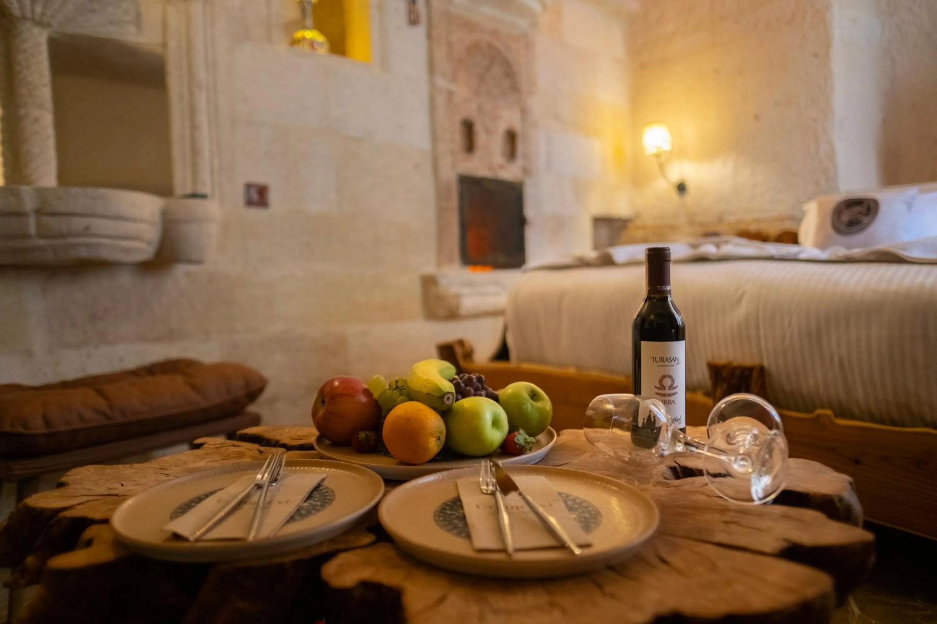 Drinks in Urgup Evi Cave Hotel