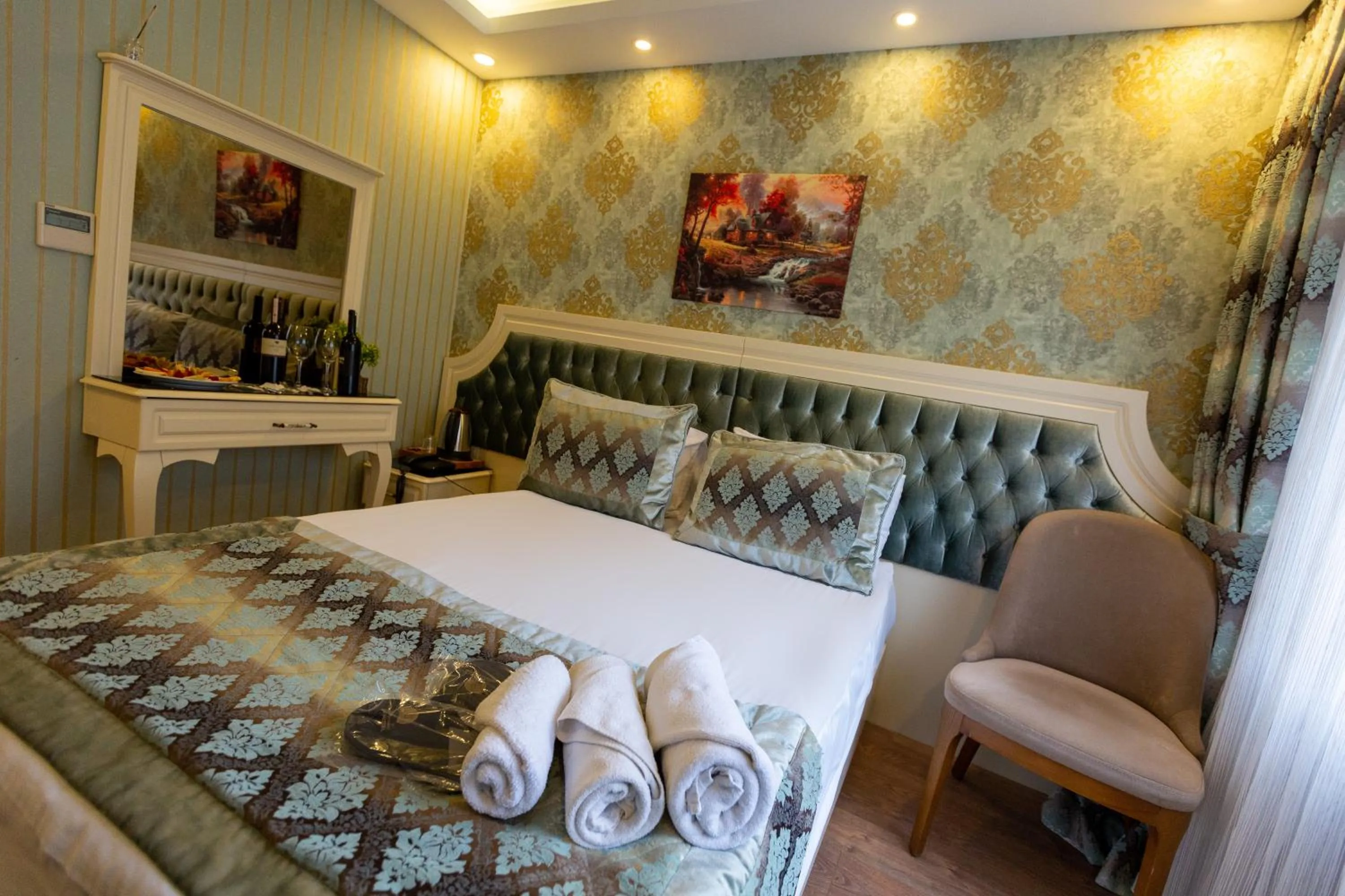 Bed in Sirkeci Ersu Hotel & SPA
