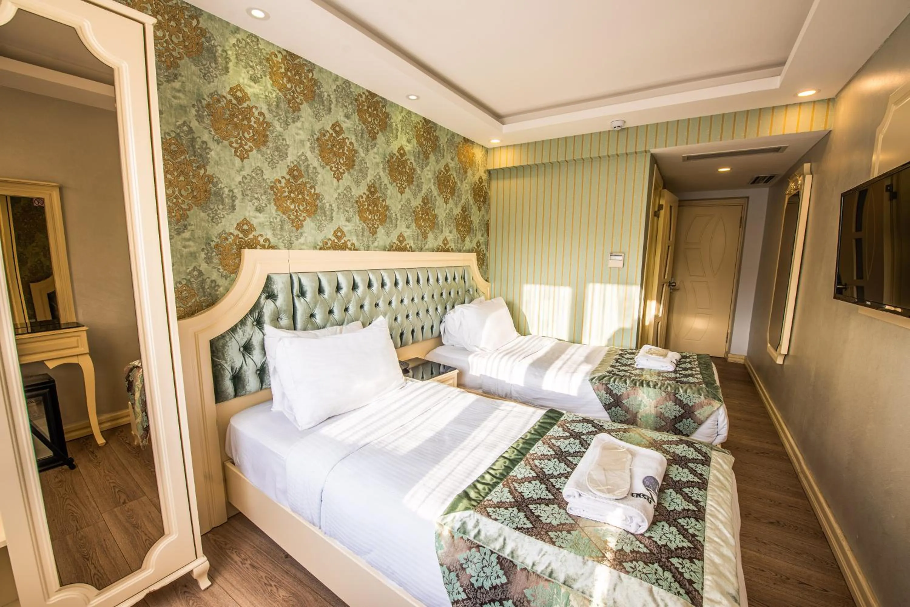 Bed in Sirkeci Ersu Hotel & SPA