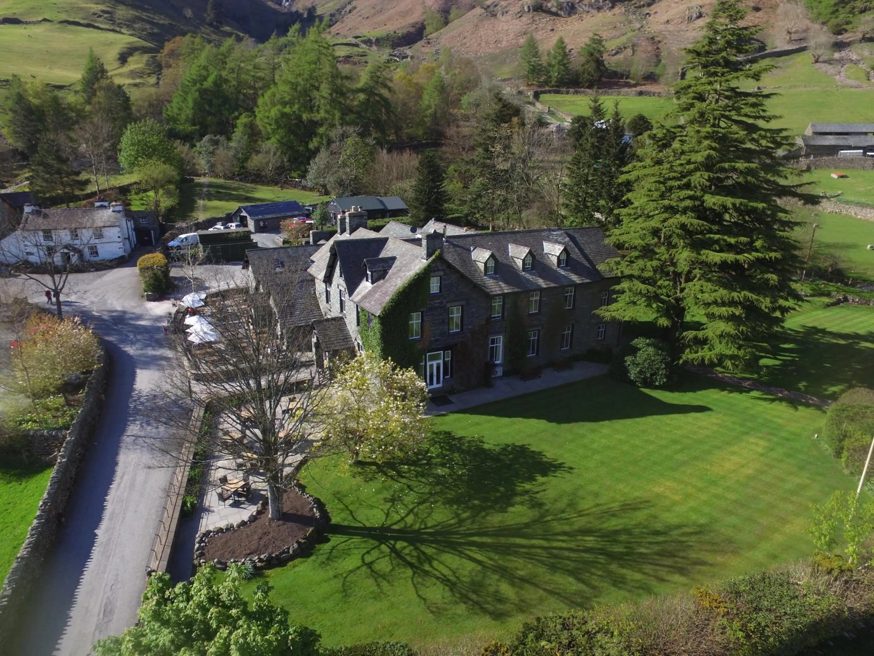 Bird's eye view in New Dungeon Ghyll Hotel