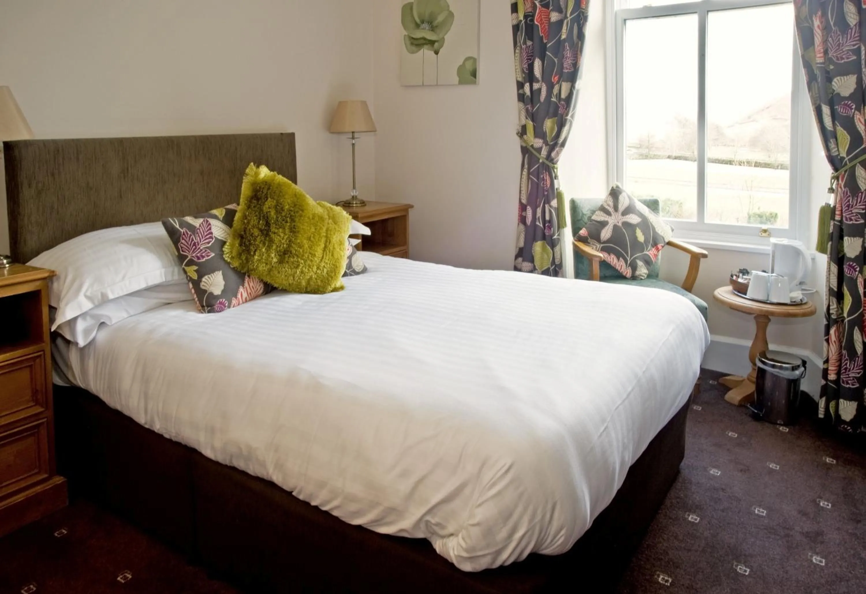 Bed in New Dungeon Ghyll Hotel