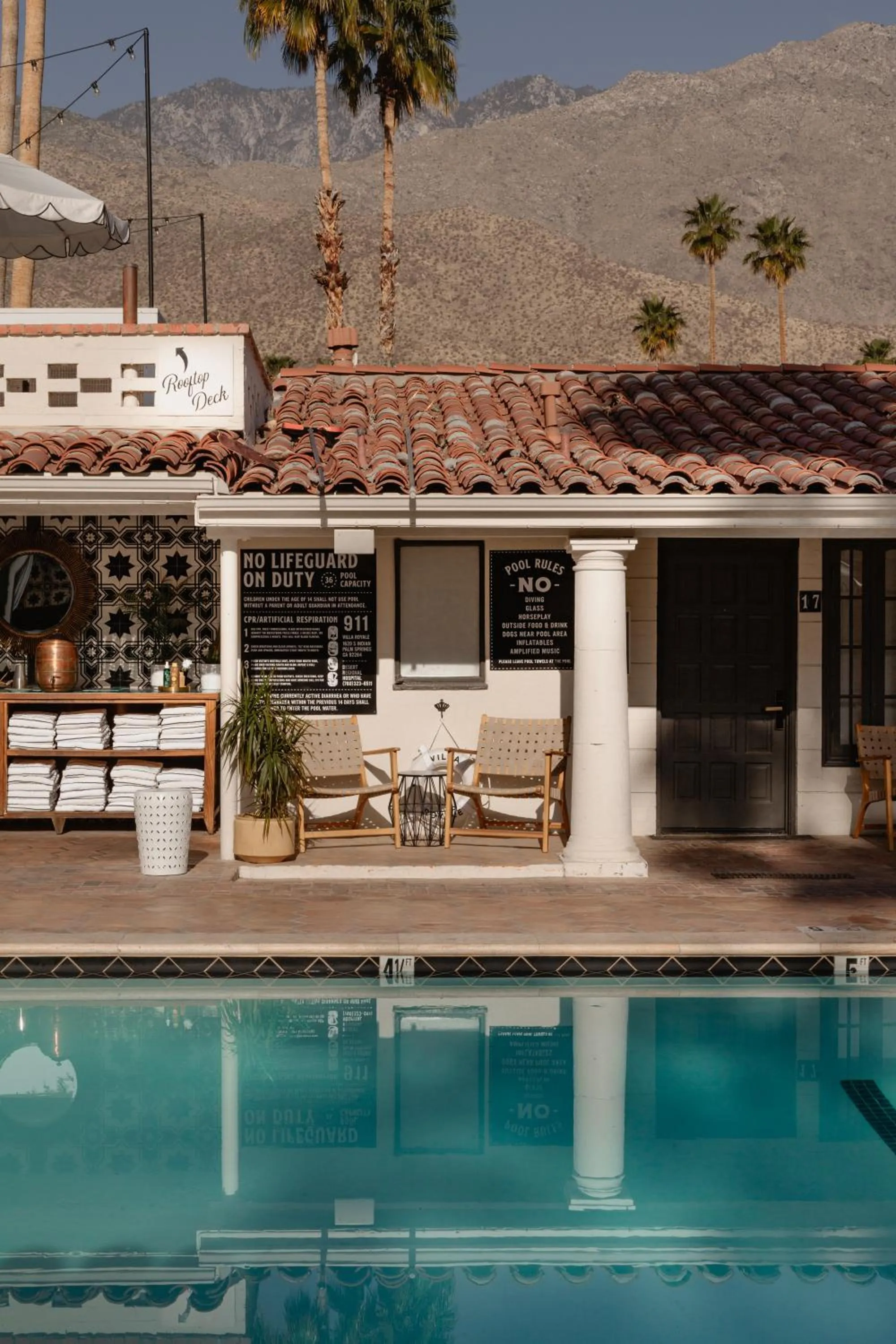 Pool view in Villa Royale
