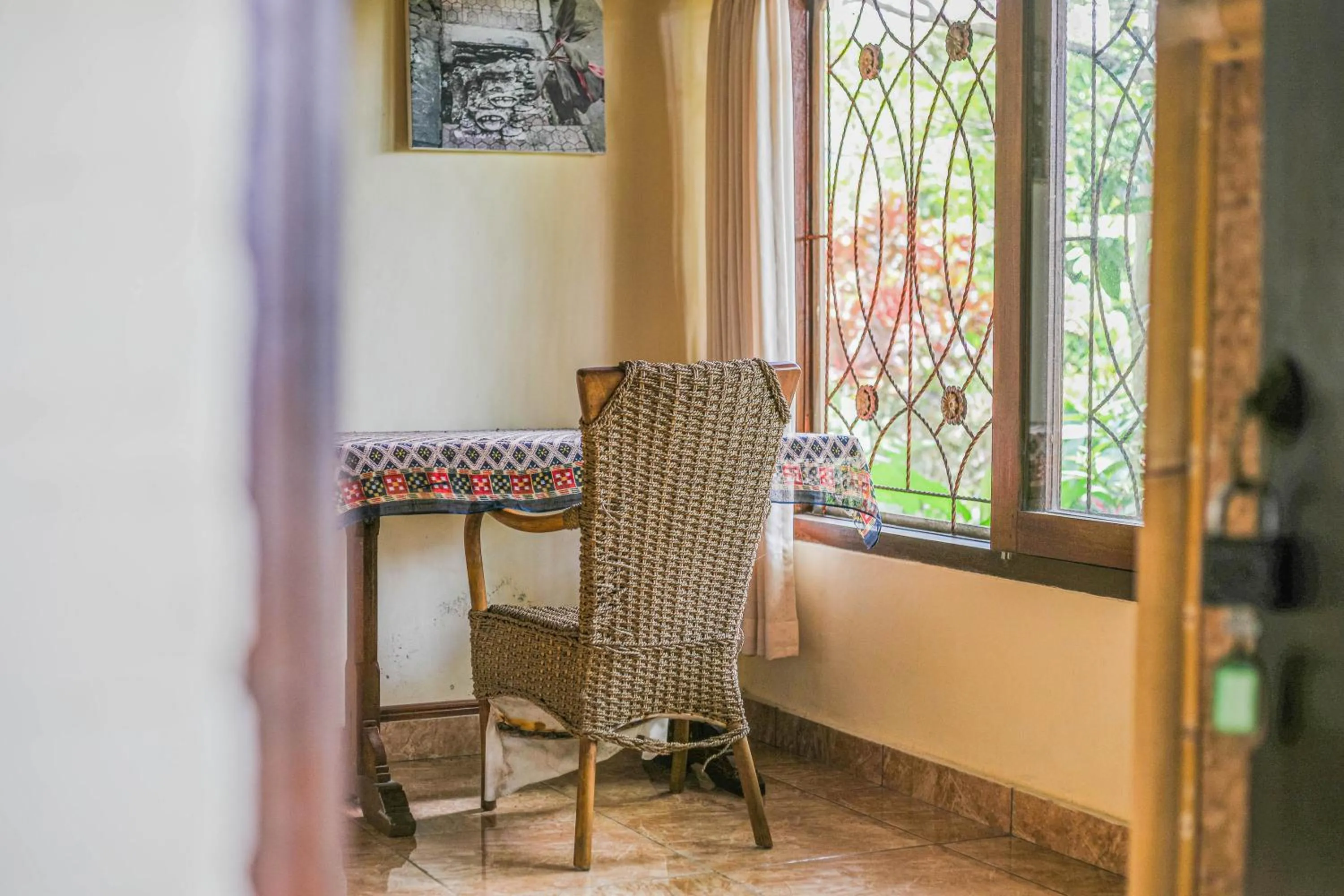 Seating area in Sari Bamboo Bungalows