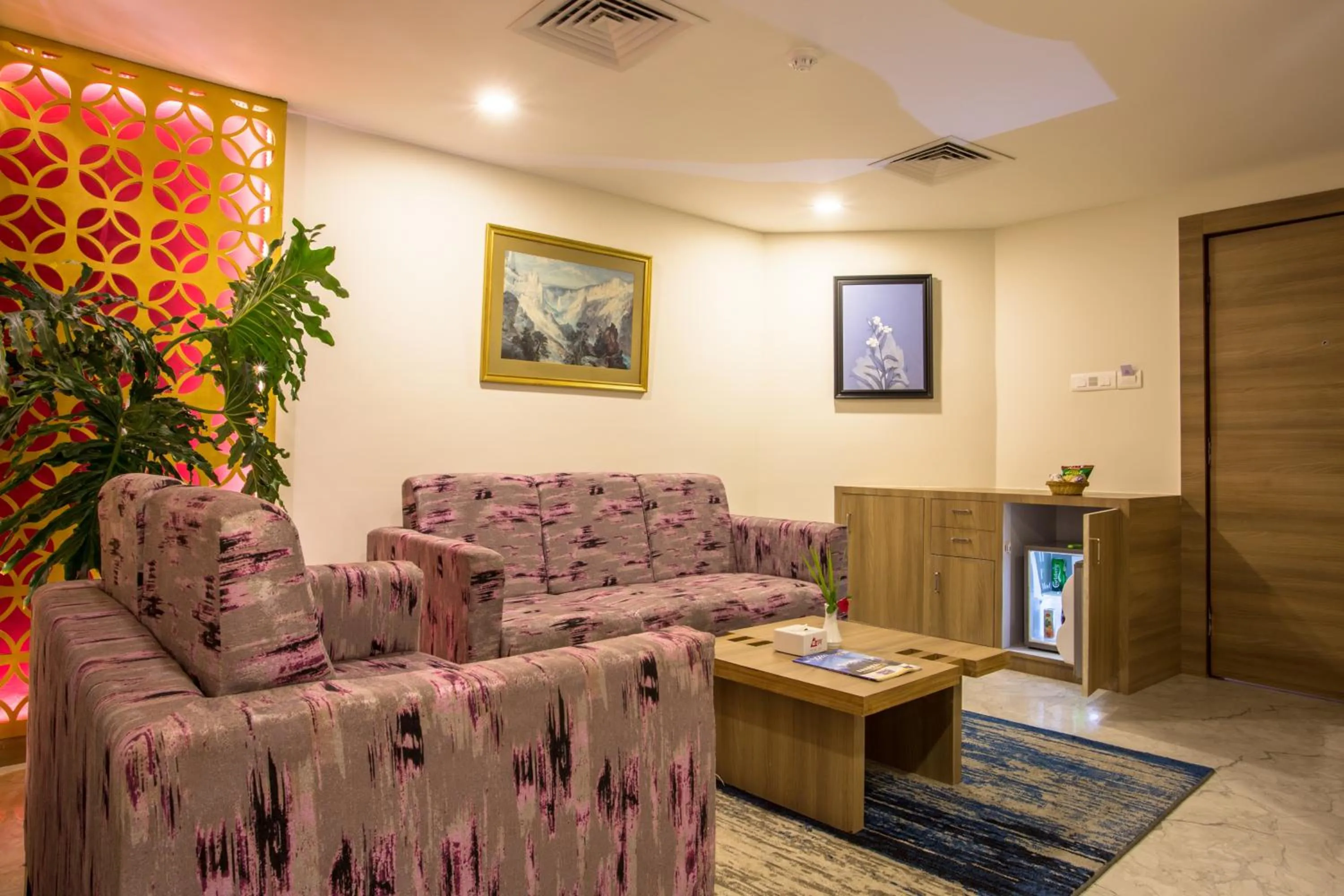 Living room in Hotel Siddhartha, Nepalgunj