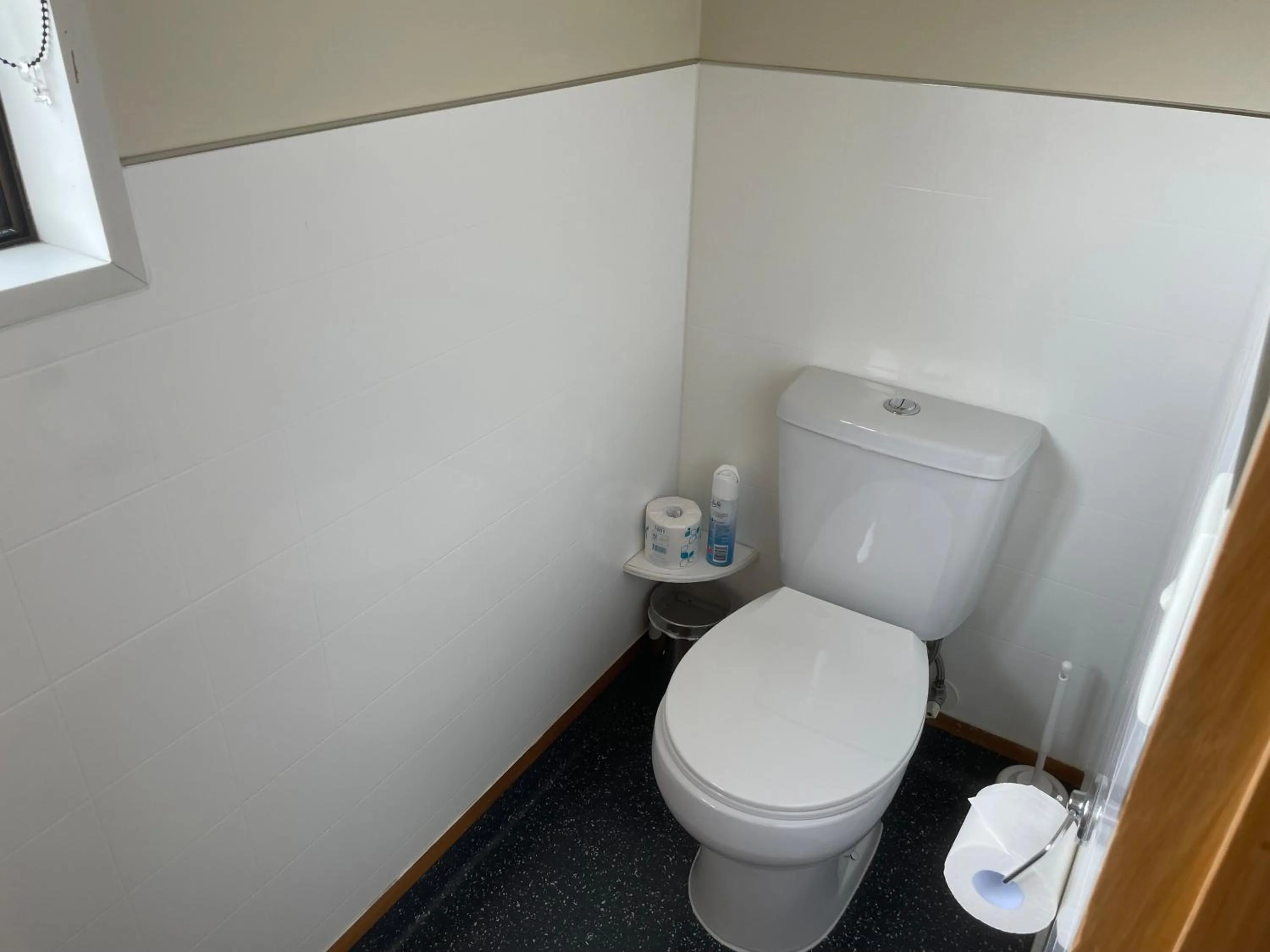 Toilet in Allan Court Motel