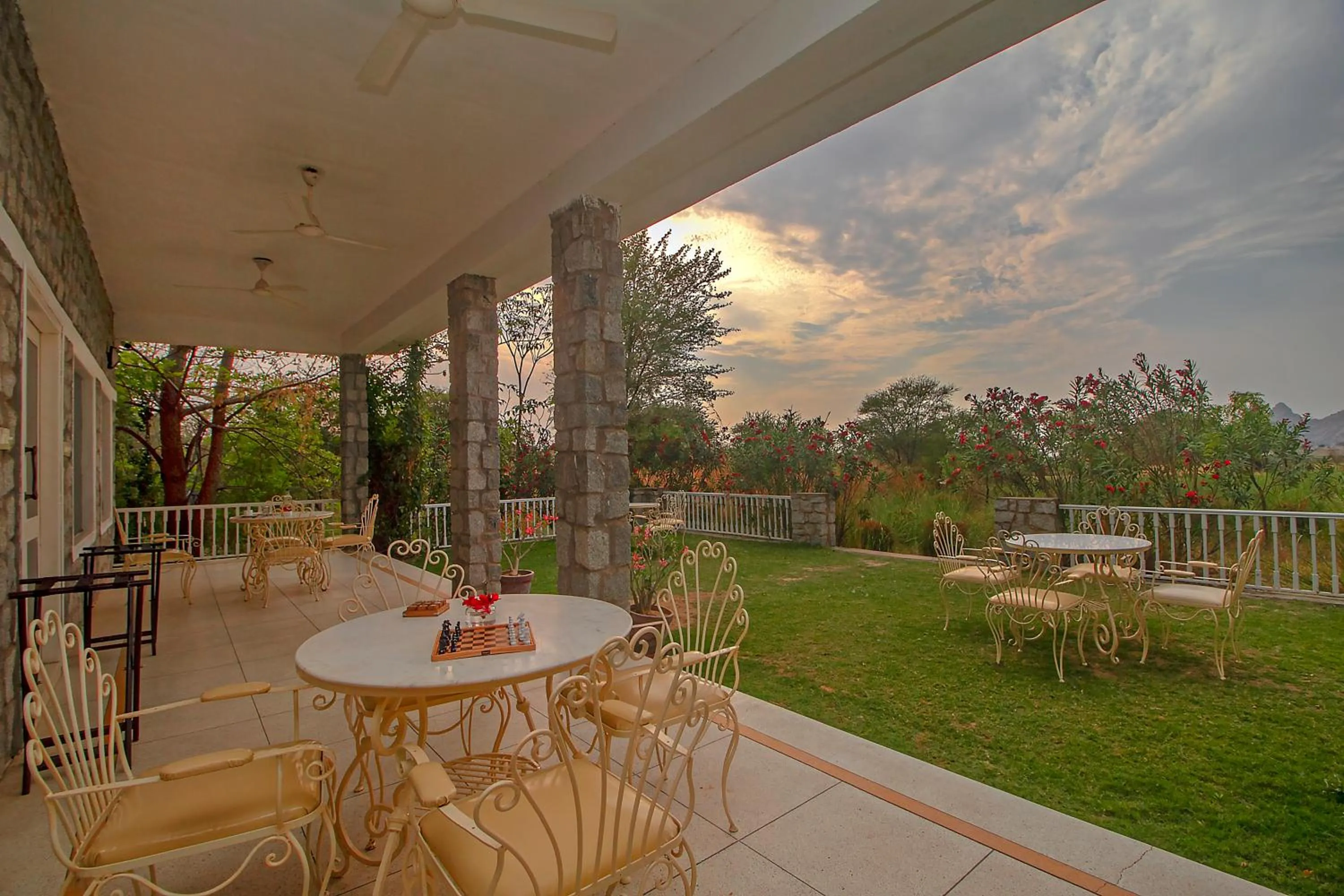 Seating area in Amritara Jawai Resort