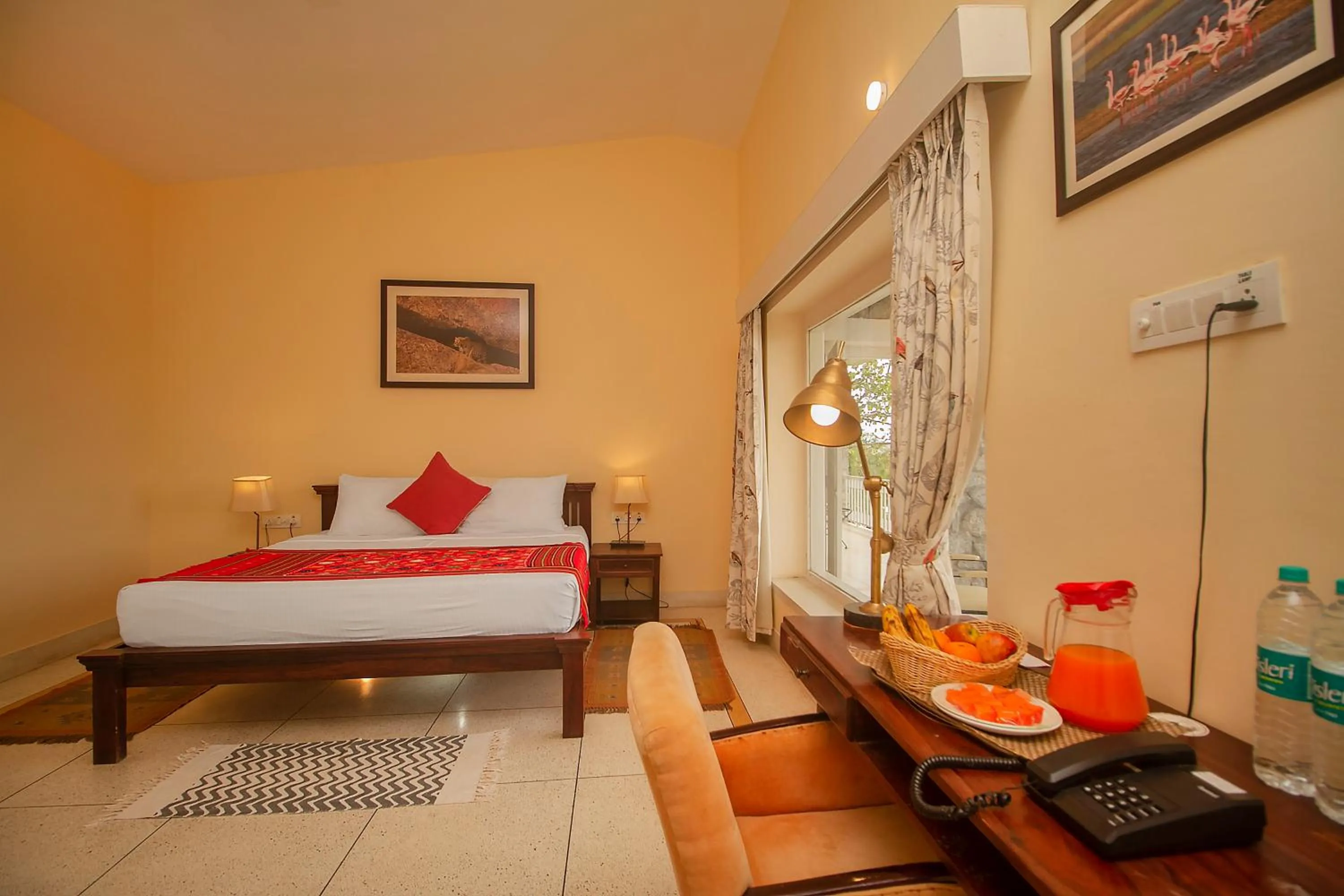 Bed in Amritara Jawai Resort