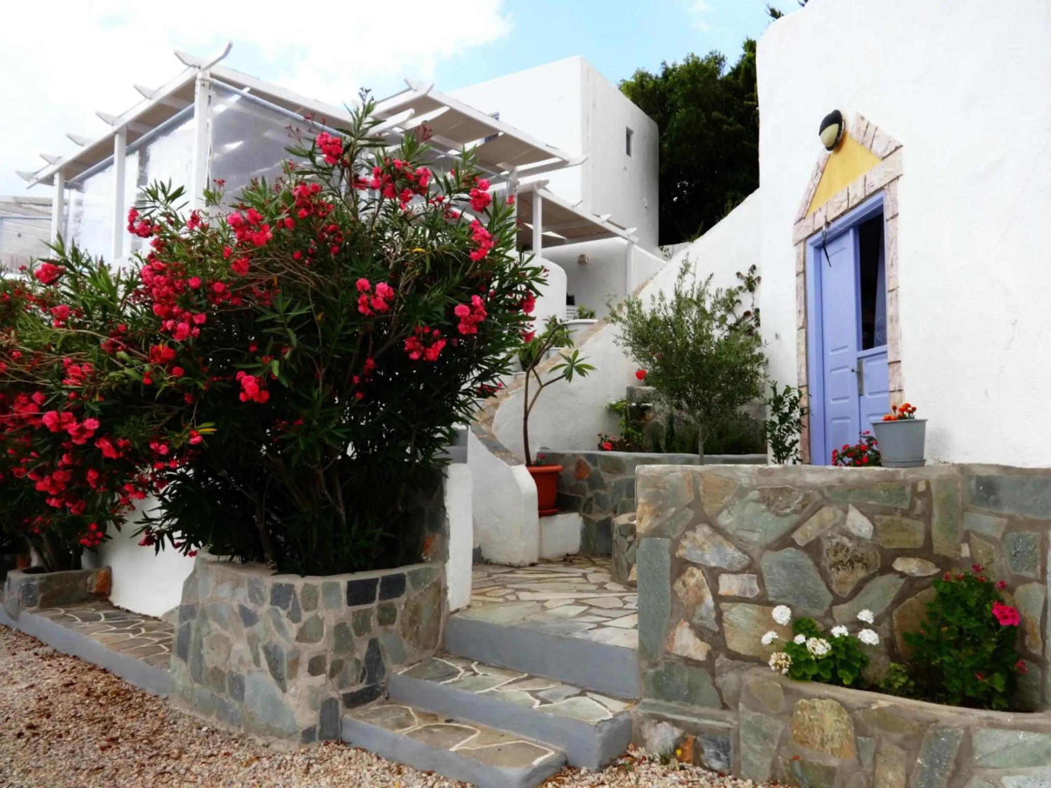 Facade/entrance in Porto Sikinos Hotel