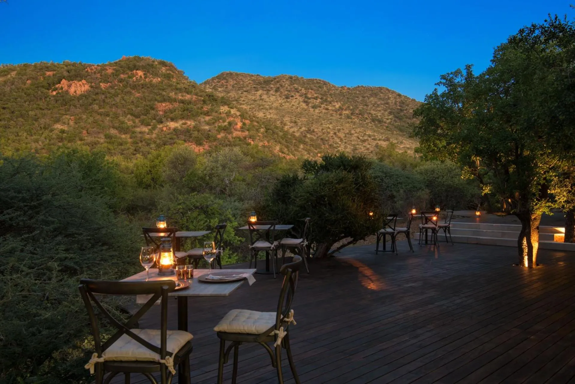 Patio in Lush Private Game Lodge