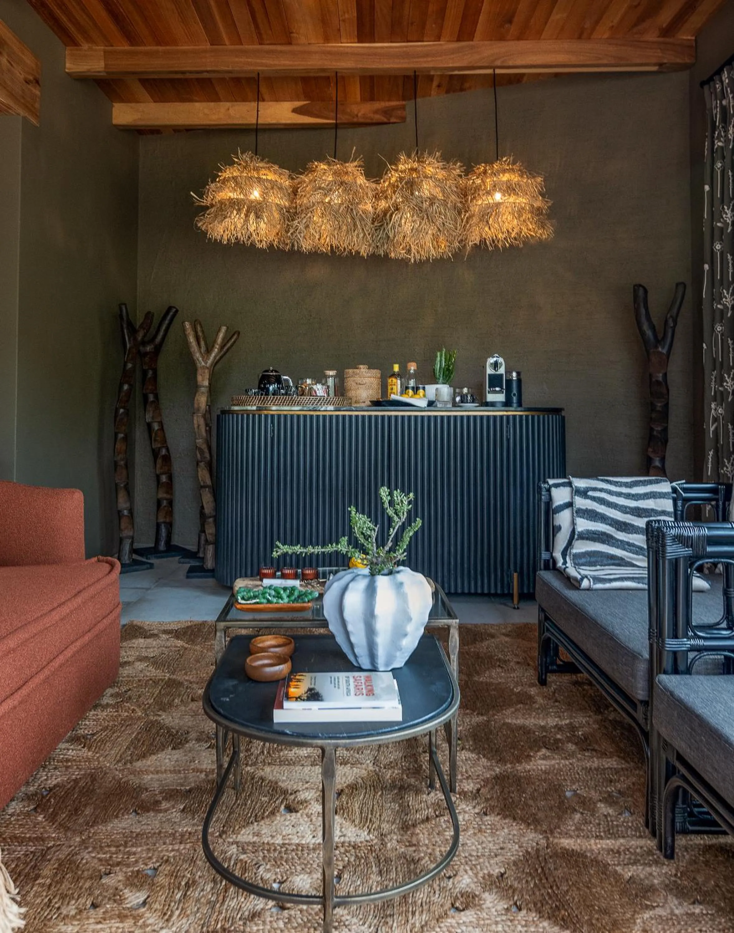 Seating area in Lush Private Game Lodge