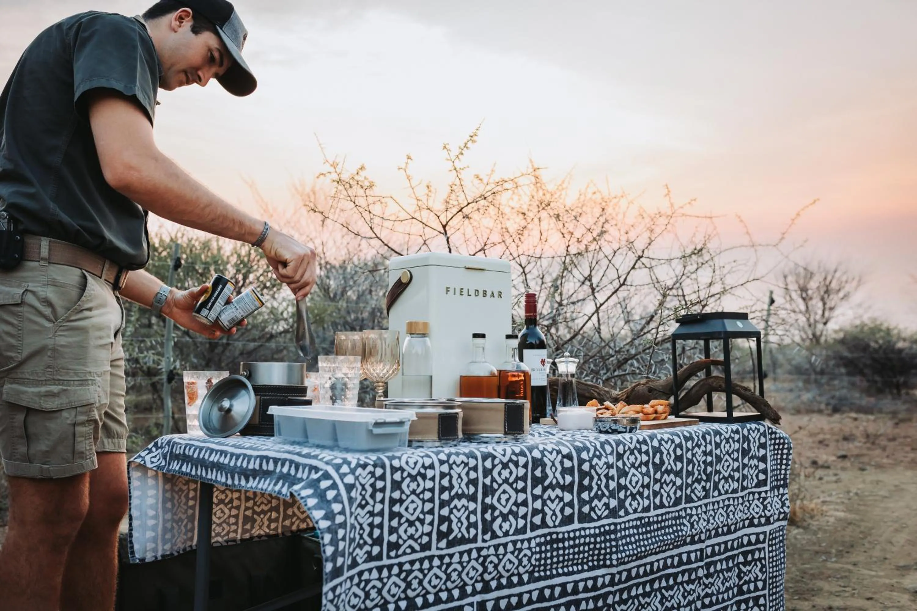 People in Lush Private Game Lodge