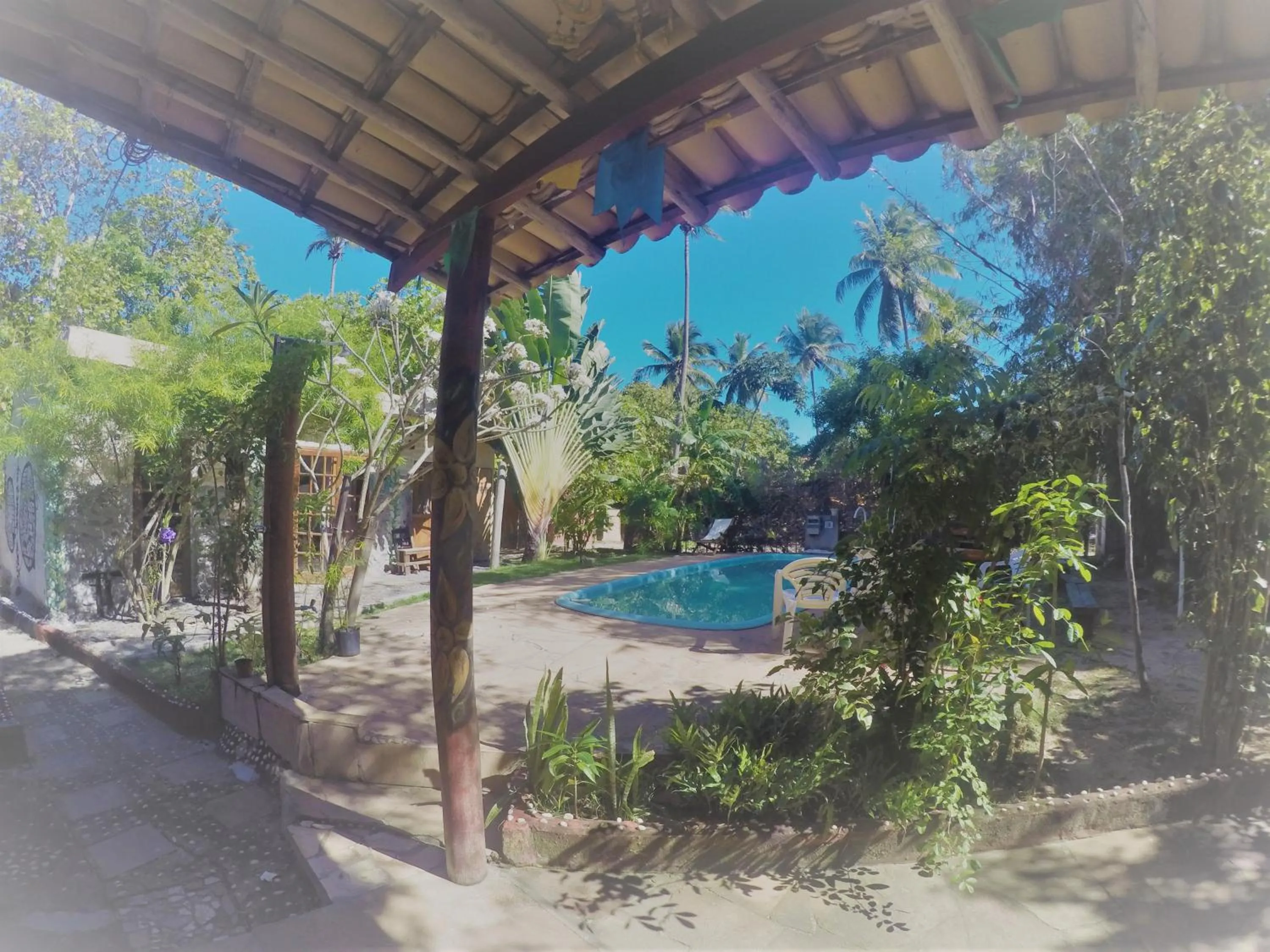 Pool view in Imbassaí Pousada Hostel Lujimba